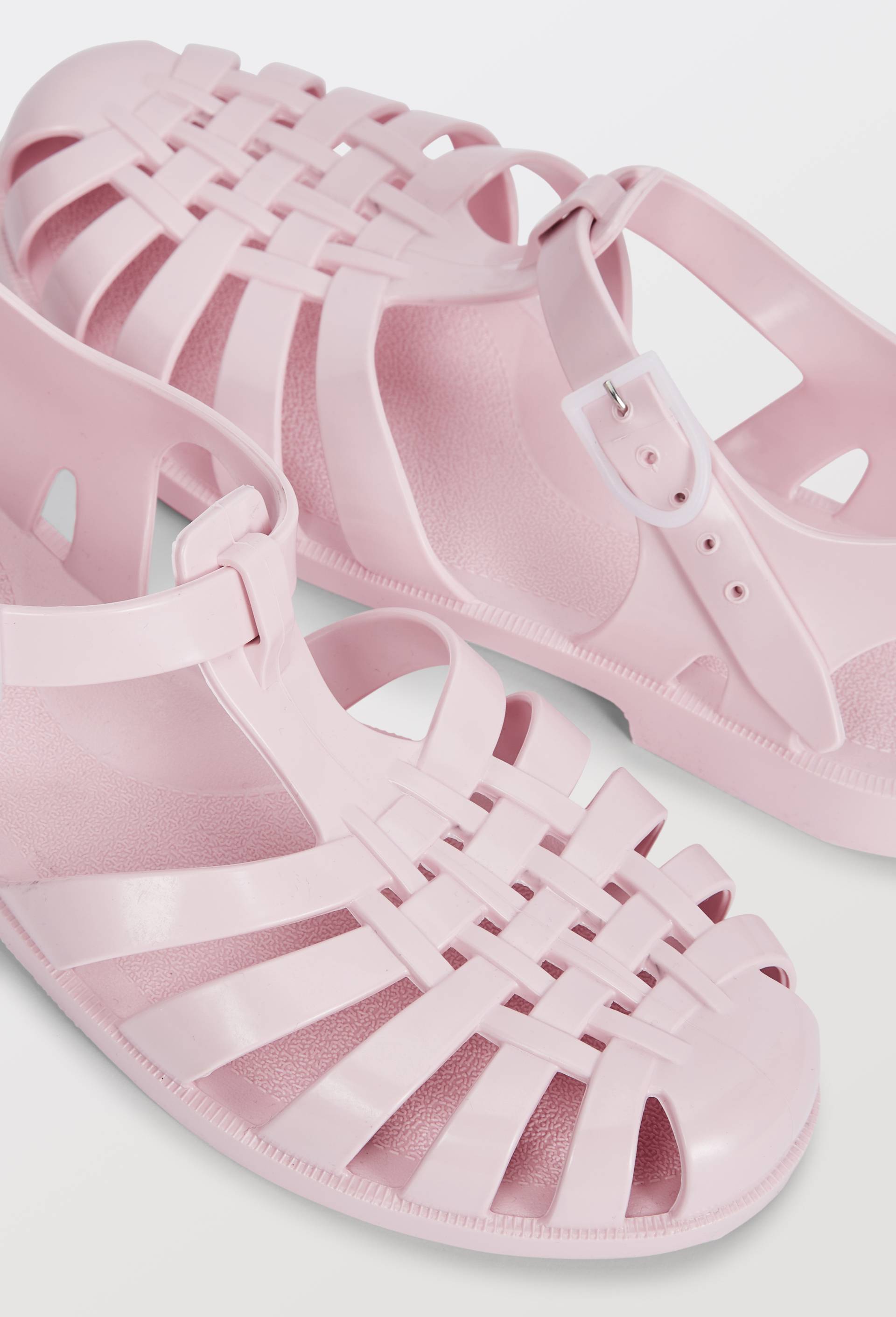 Sandales de plage en plastique, Rose clair, large image number 3