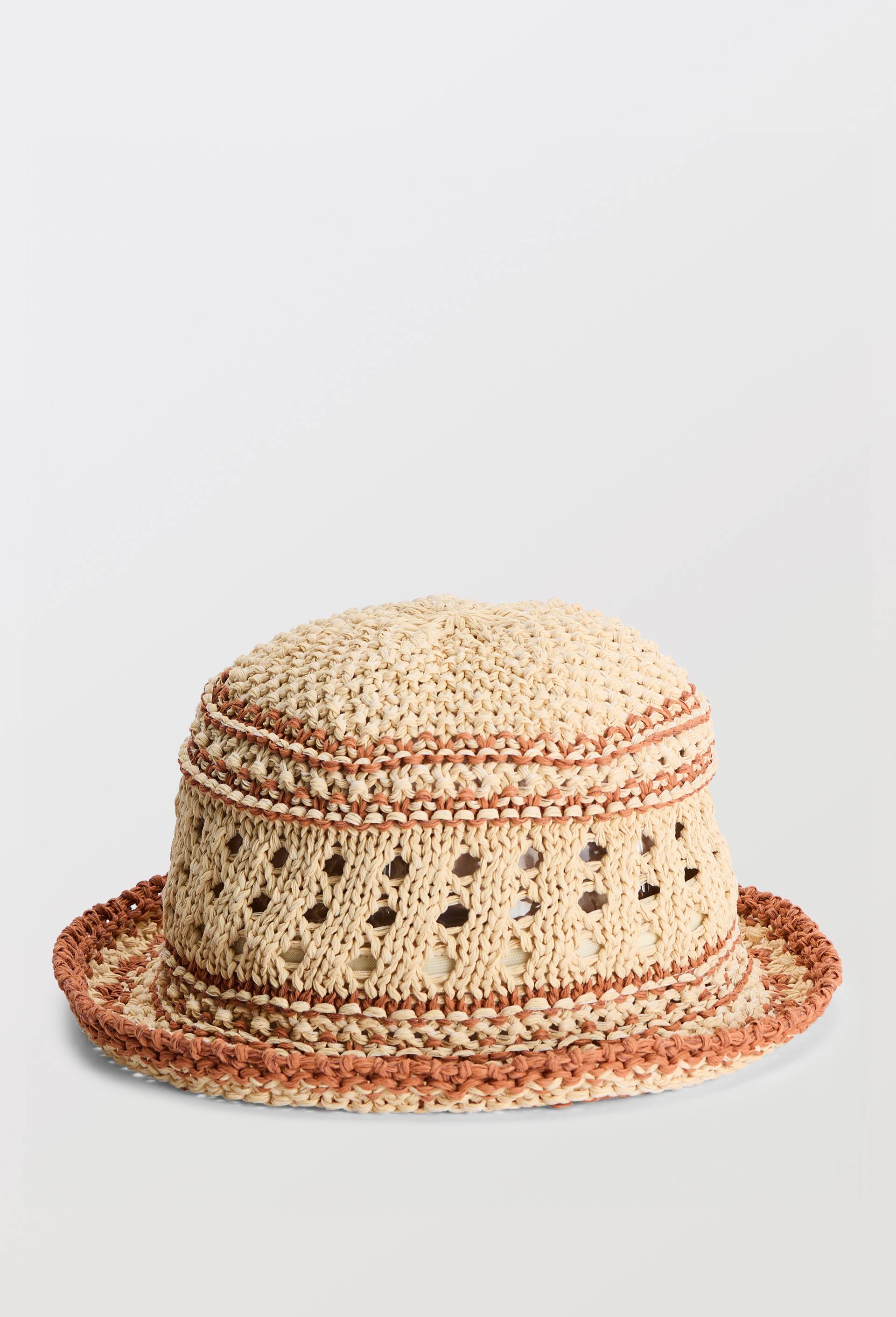 Chapeau cloche &agrave; rayures, Orange fonc&eacute;, large image number 0