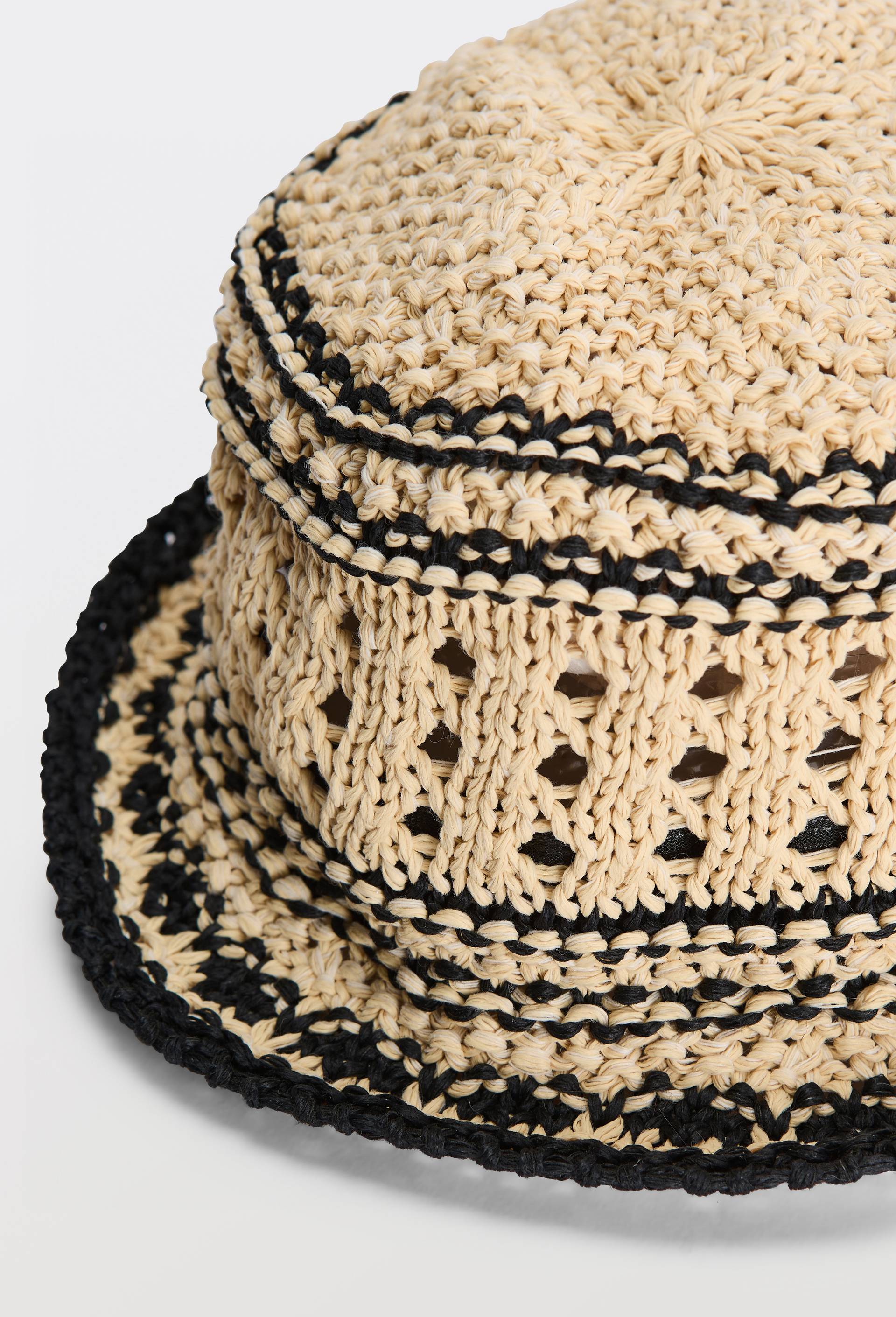 Chapeau cloche &agrave; rayures, Noir, large image number 2