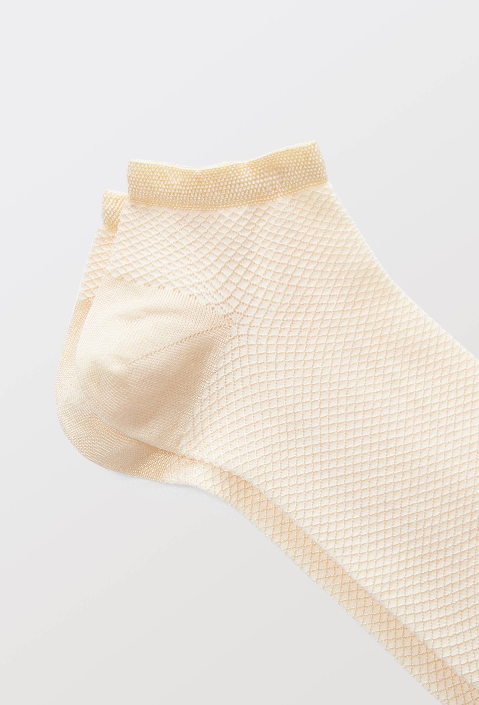 La paire de mini chaussette fantaisie en coton, DOR&Eacute; DOR&Eacute;, Beige clair, large image number 1