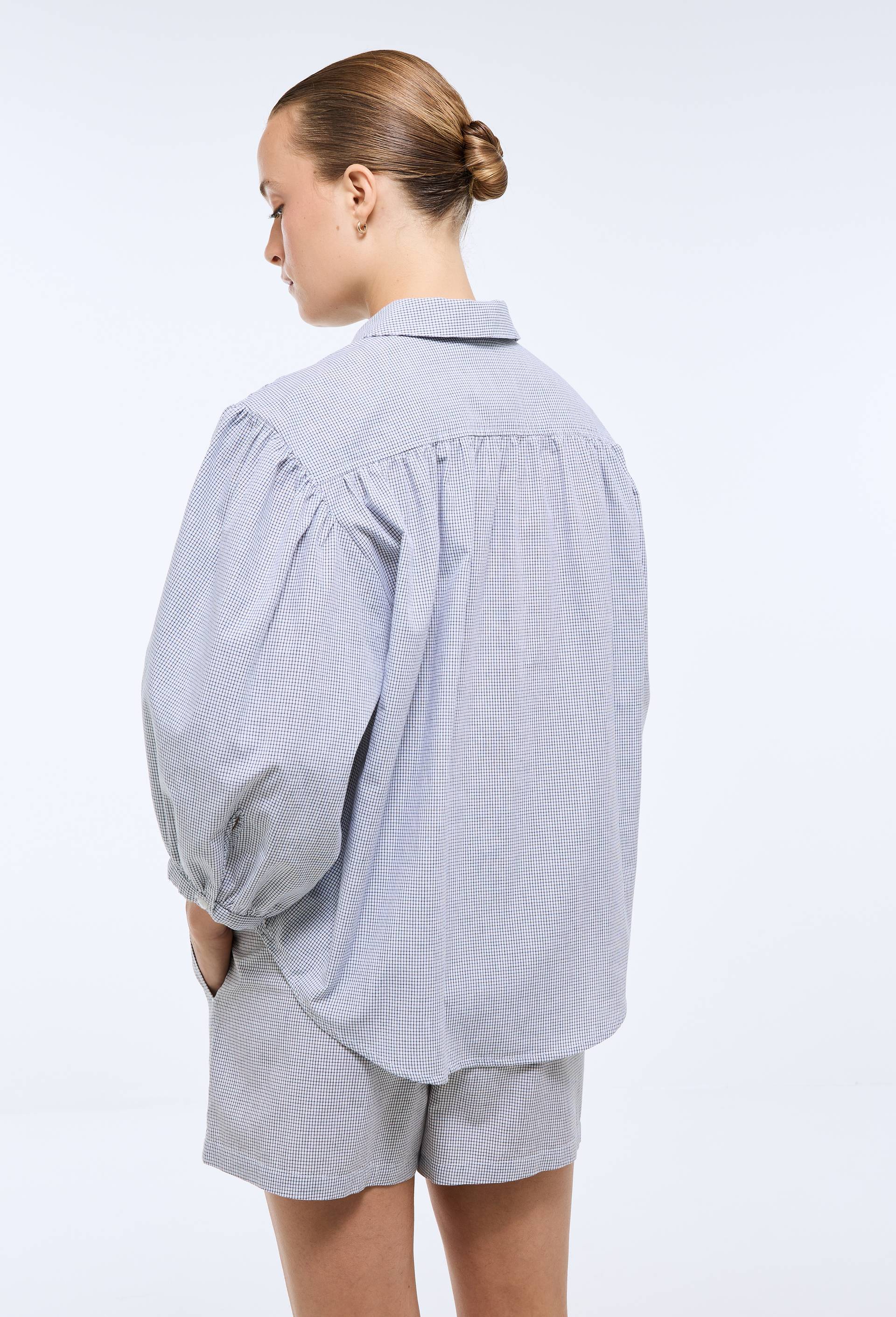 Chemise &agrave; carreaux en coton bio GOTS, Bleu fonc&eacute;, large image number 1