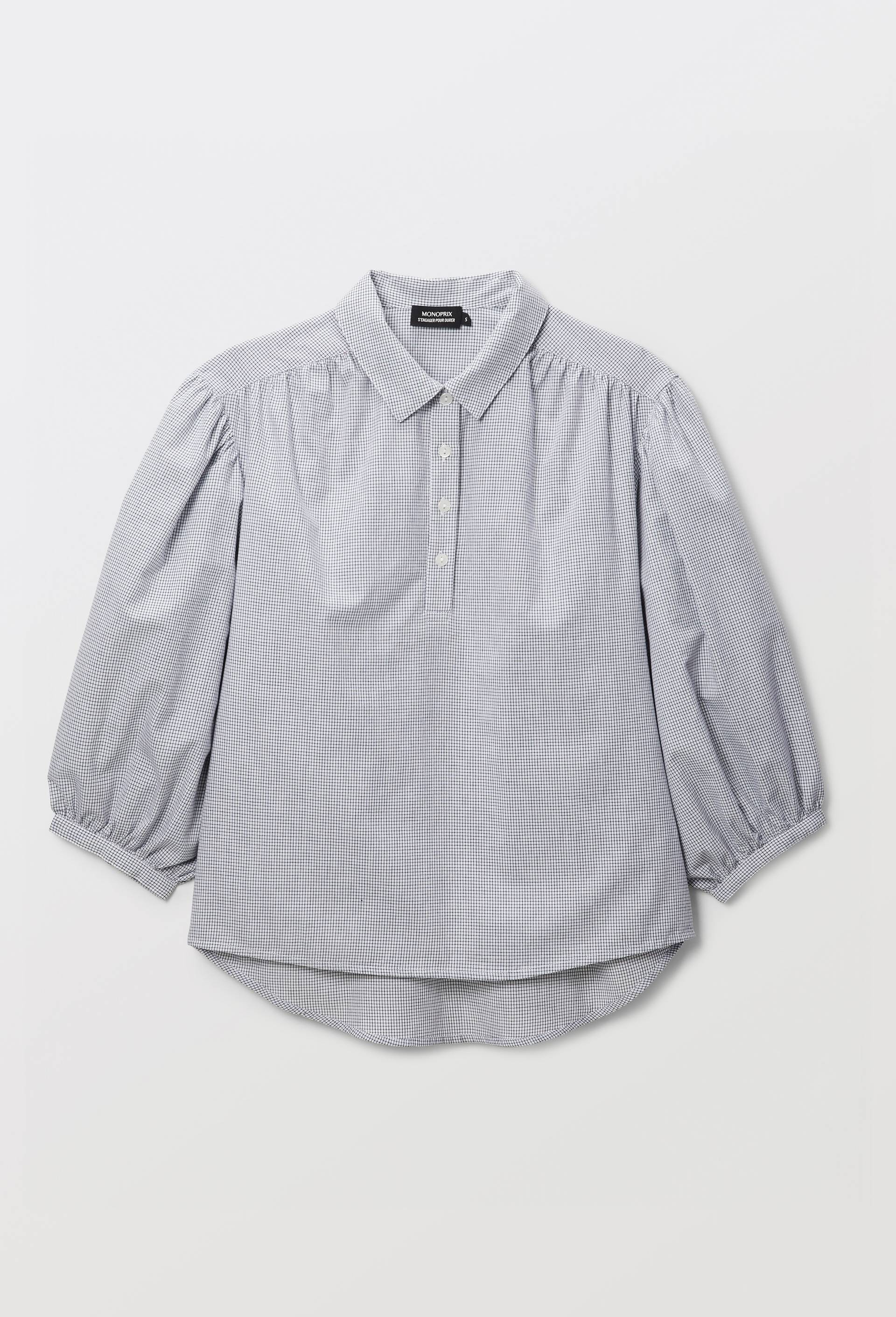 Chemise &agrave; carreaux en coton bio GOTS, Bleu fonc&eacute;, large image number 2.0