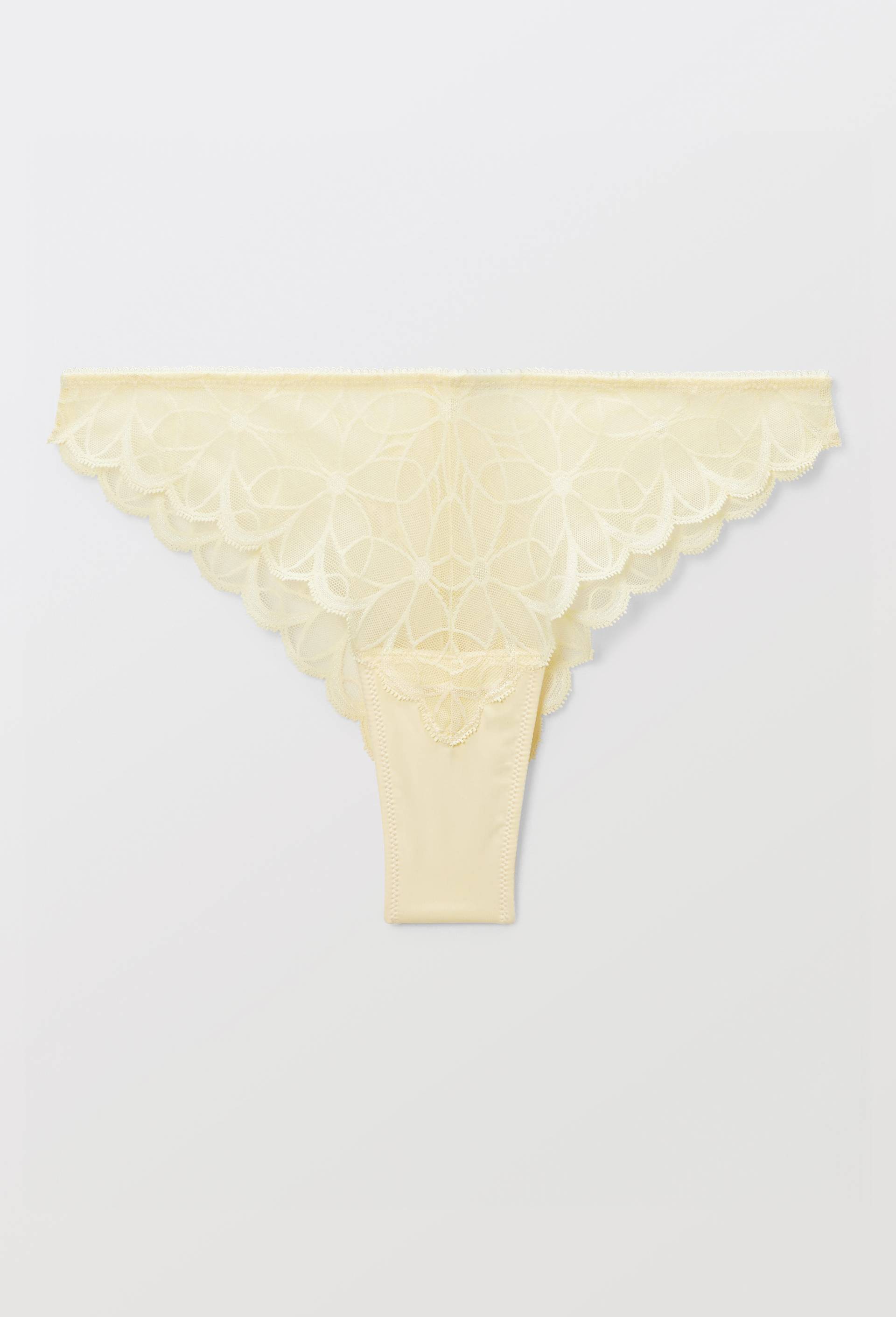 Tanga SELENA en dentelle, Jaune clair, large image number 2.0