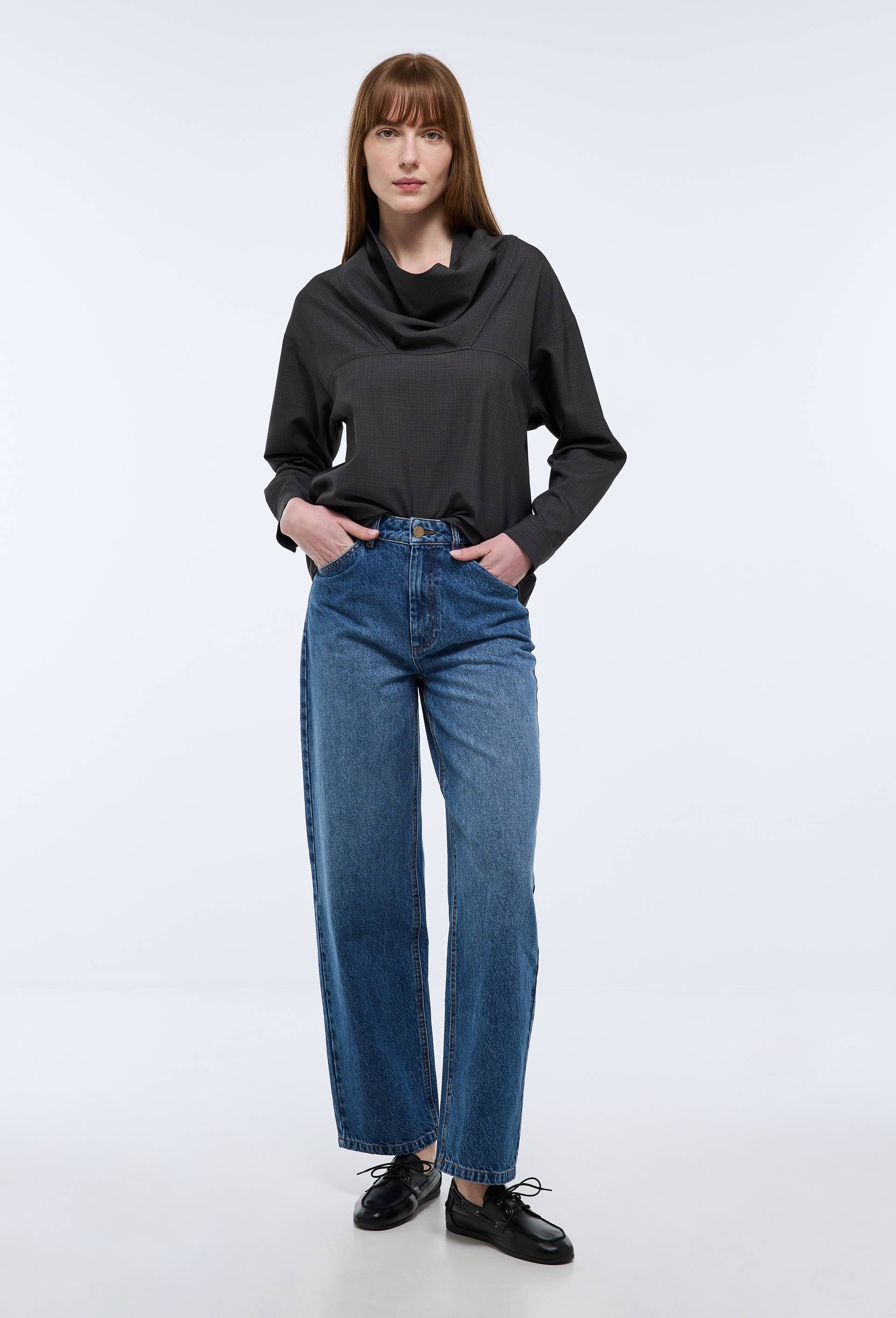 Jean large brut, Bleu fonc&eacute;, large image number 0