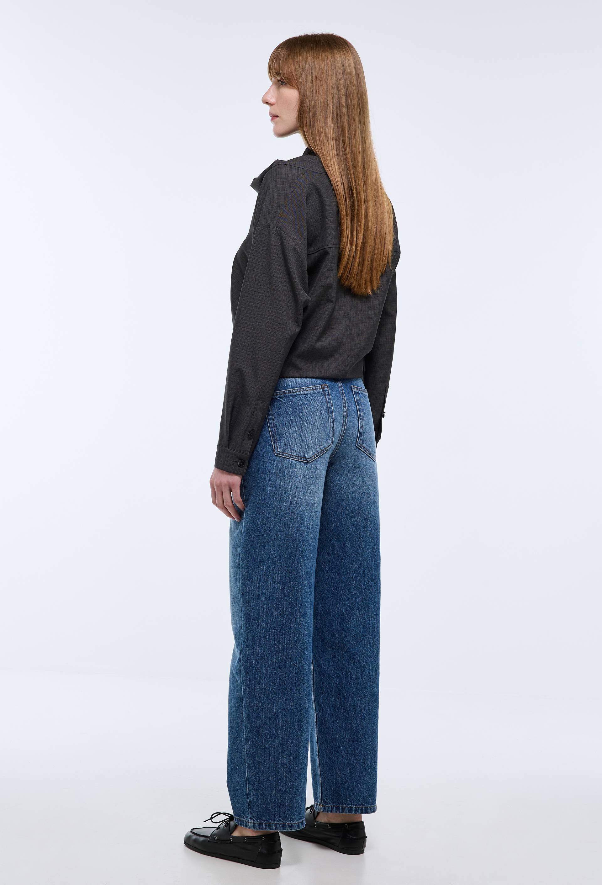 Jean large brut, Bleu fonc&eacute;, large image number 1