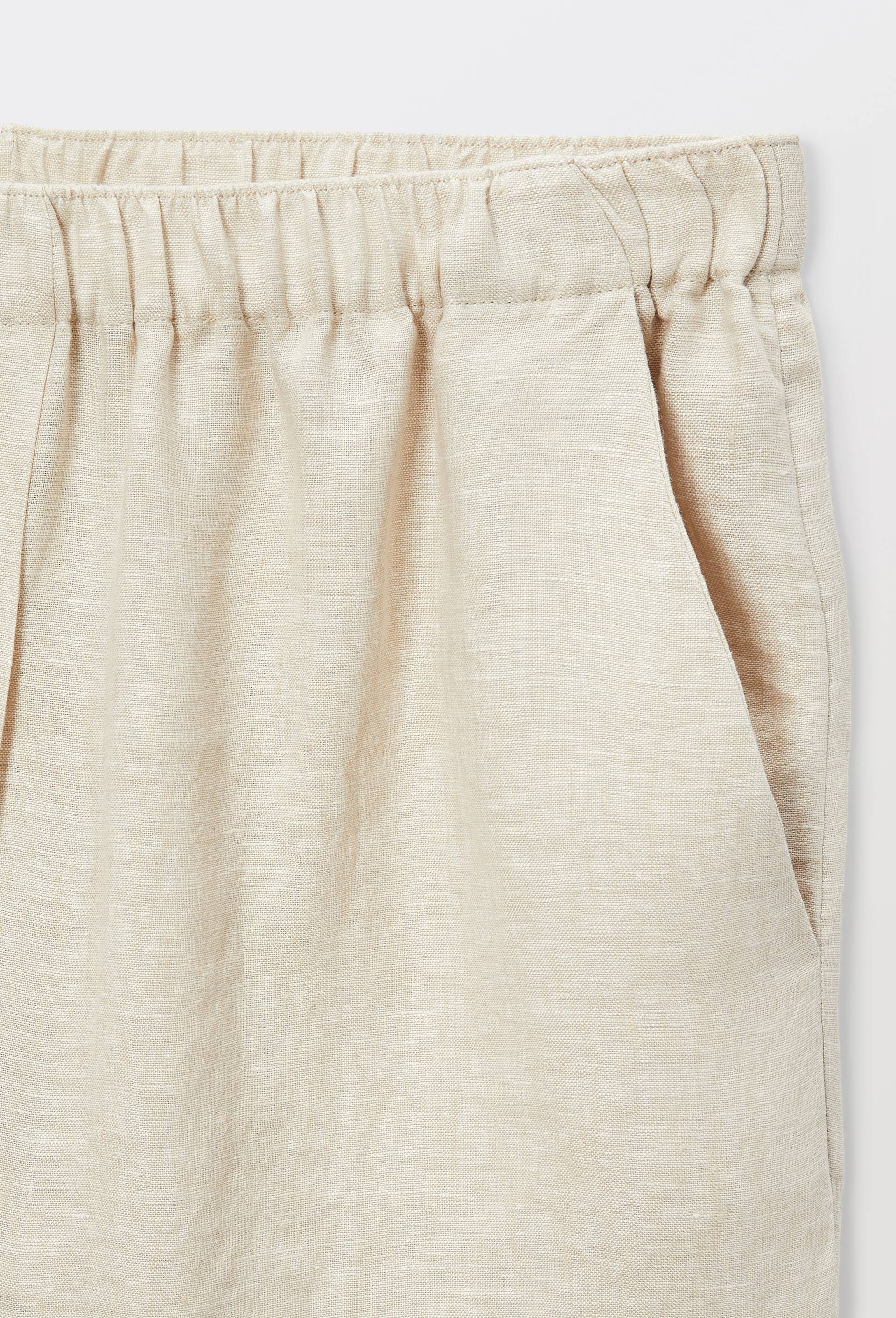 Short en lin, Beige, large image number 3