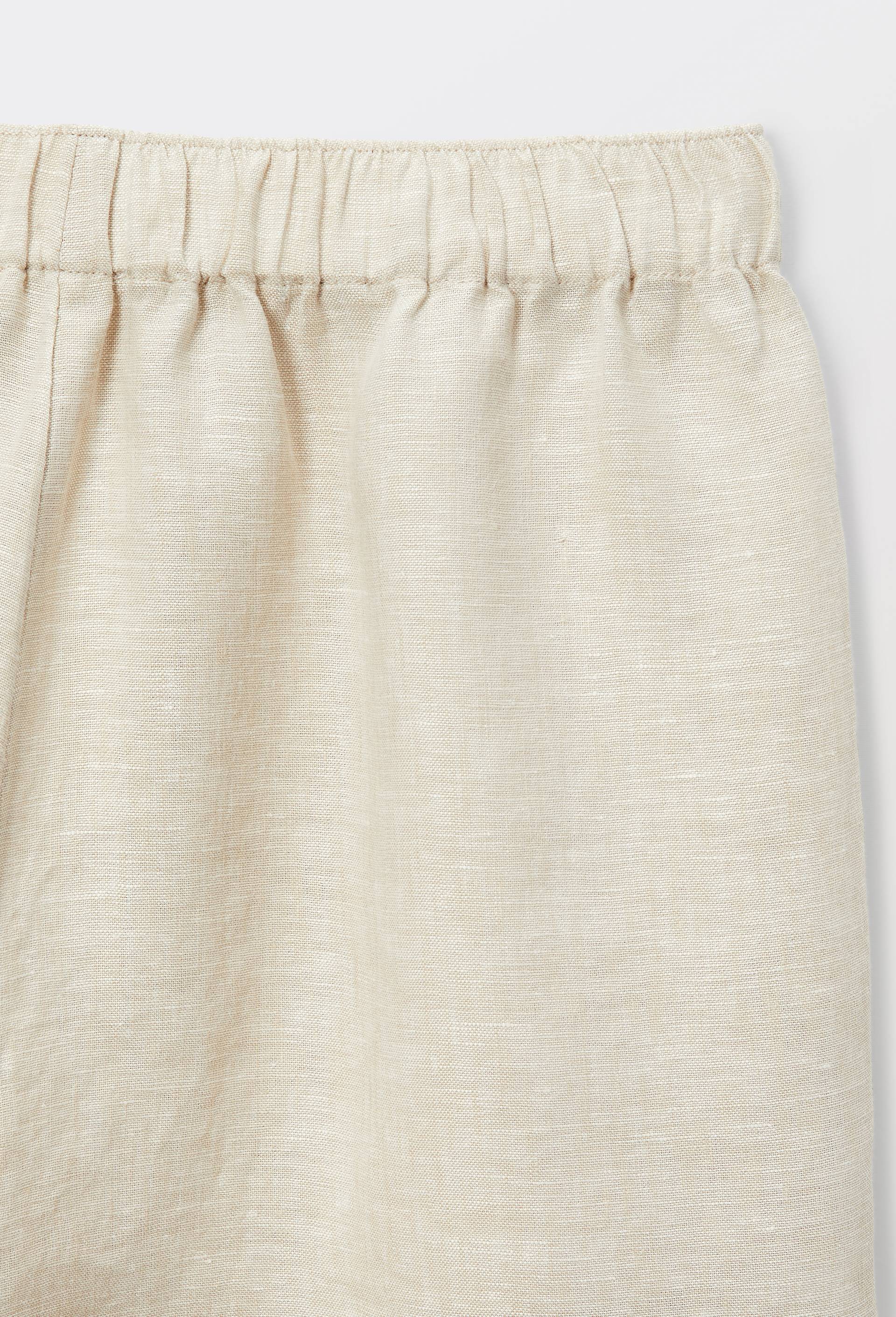 Short en lin, Beige, large image number 4