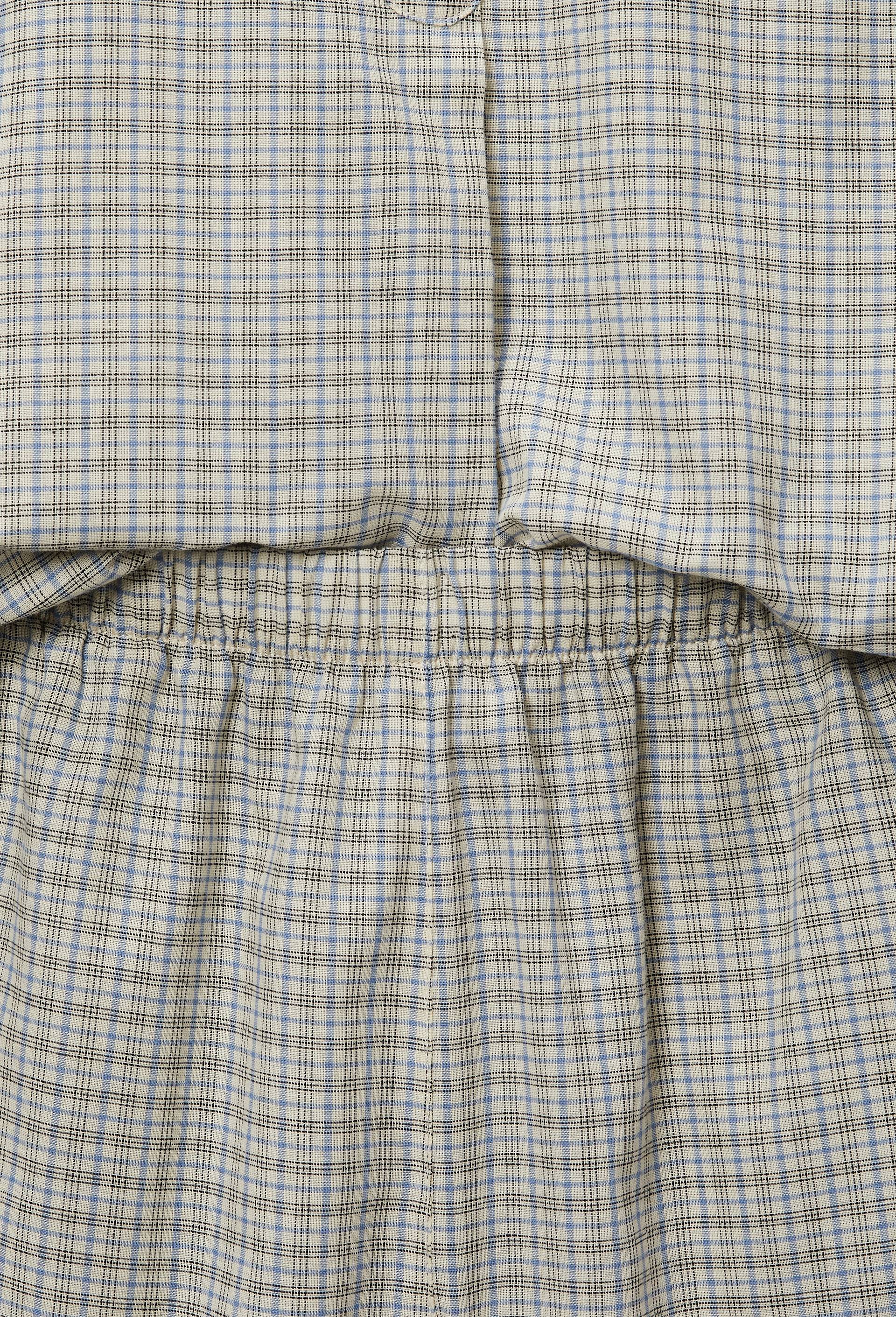 Pyjashort &agrave; carreaux en coton, Bleu, large image number 3.0