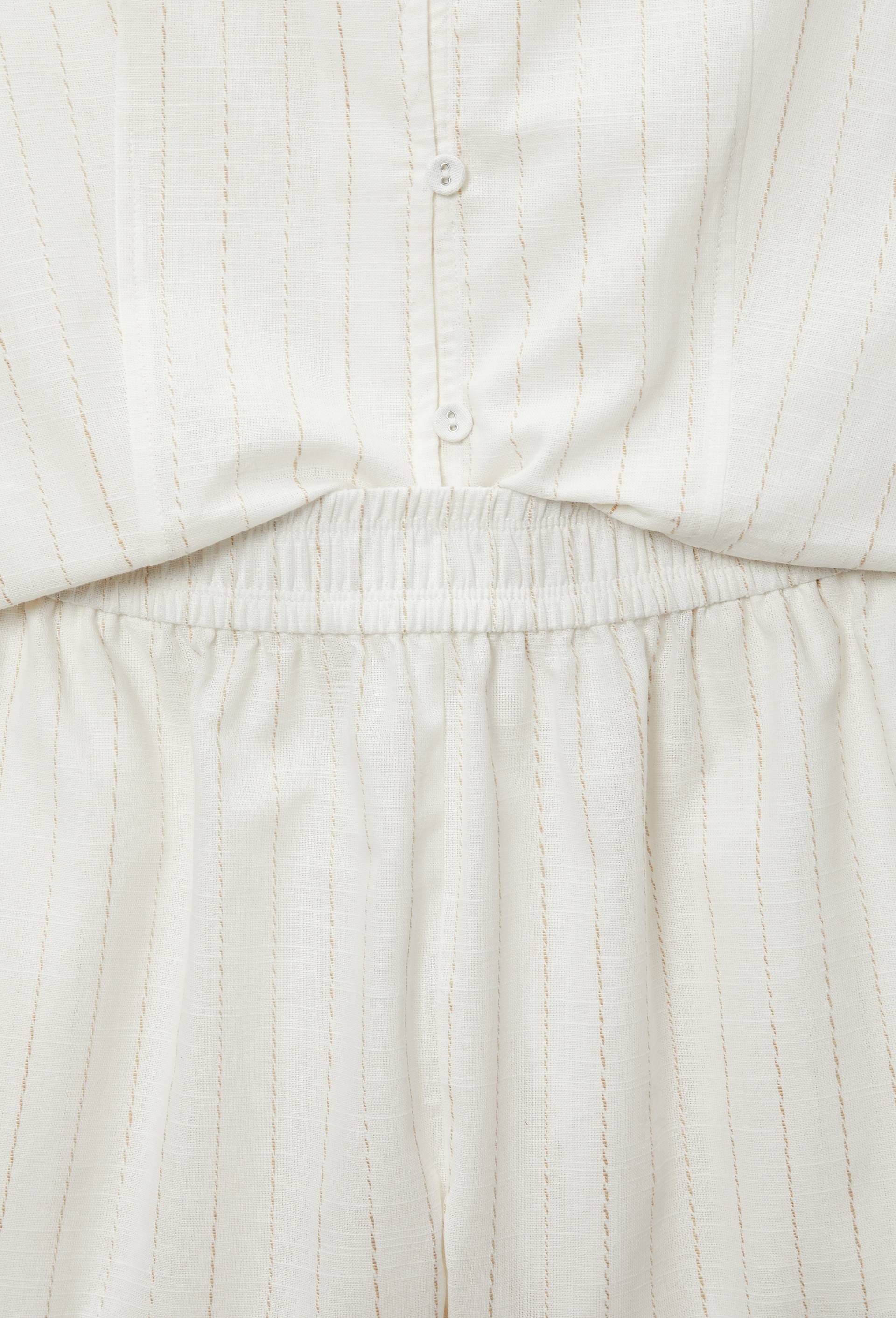 Pyjashort sans manches en coton, Ecru, large image number 3