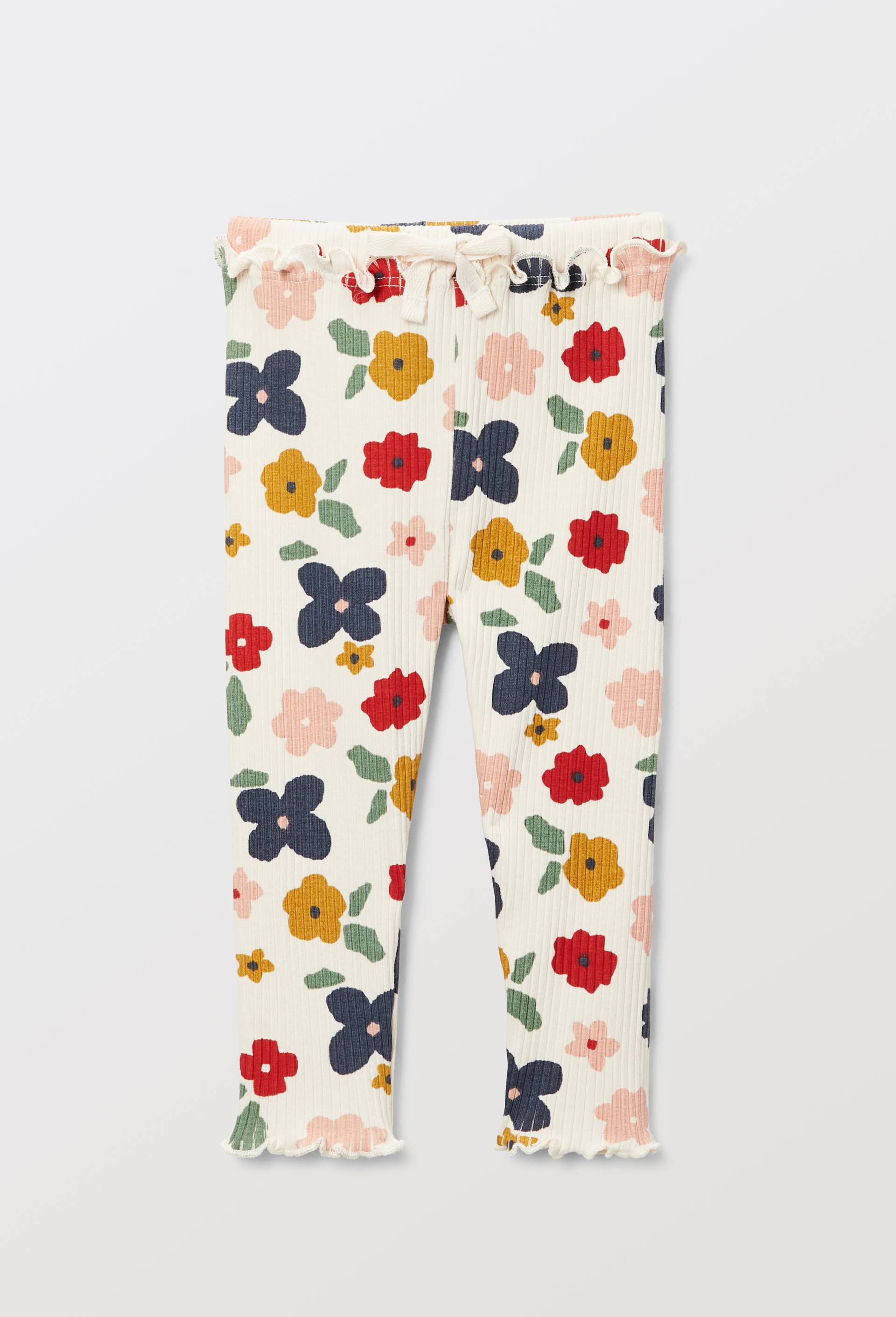 Legging c&ocirc;tel&eacute; imprim&eacute; en coton BIO GOTS, Beige clair, large image number 1.0