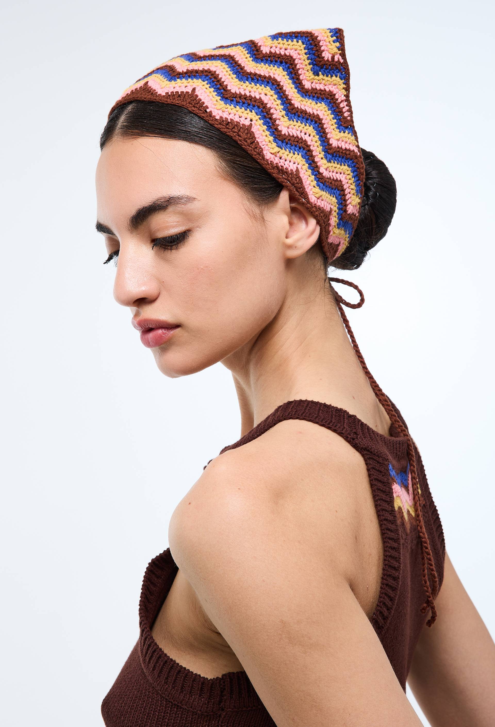 Bandana point crochet en coton - LOUIS BARTHELEMY x MONOPRIX, Multicolore, large image number 0