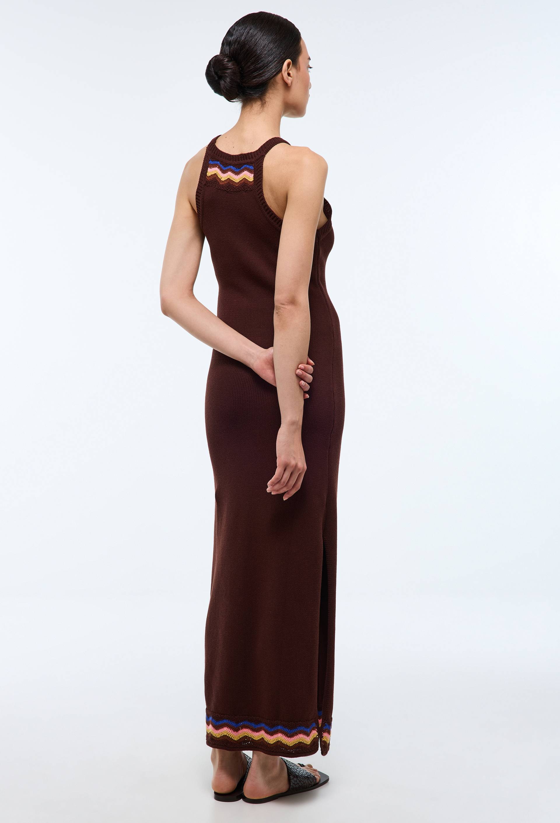 Robe point crochet en coton - LOUIS BARTHELEMY x MONOPRIX, Brun, large image number 1.0