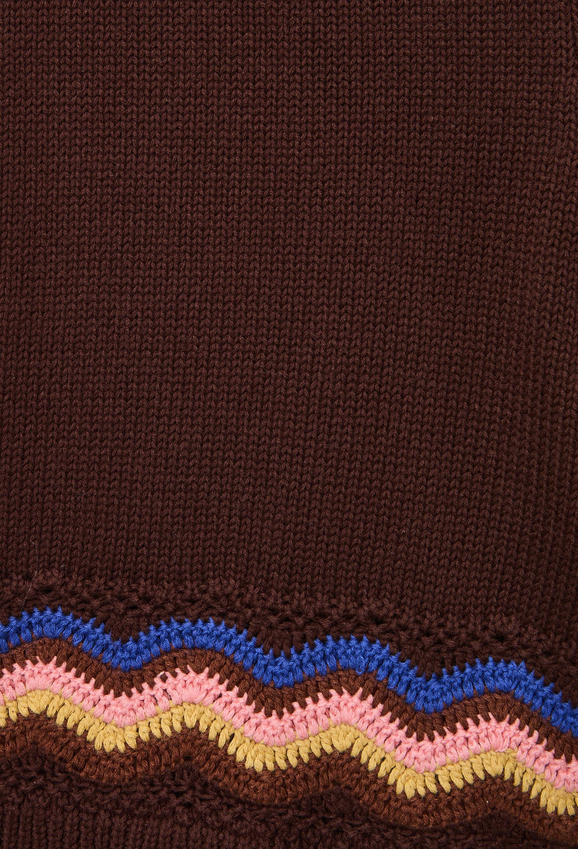 Short point crochet en coton - LOUIS BARTHELEMY x MONOPRIX, Brun, large image number 4.0