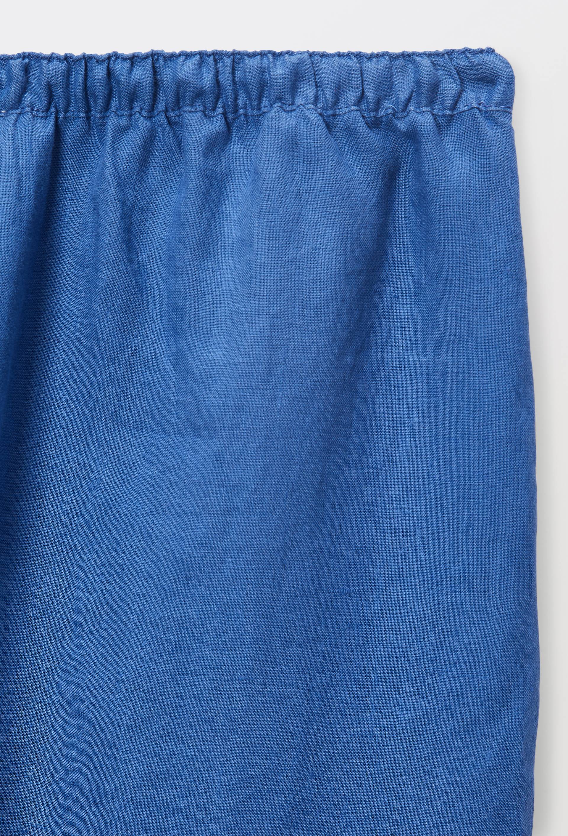 Pantalon en lin avec cordon &agrave; la taille, Bleu, large image number 4