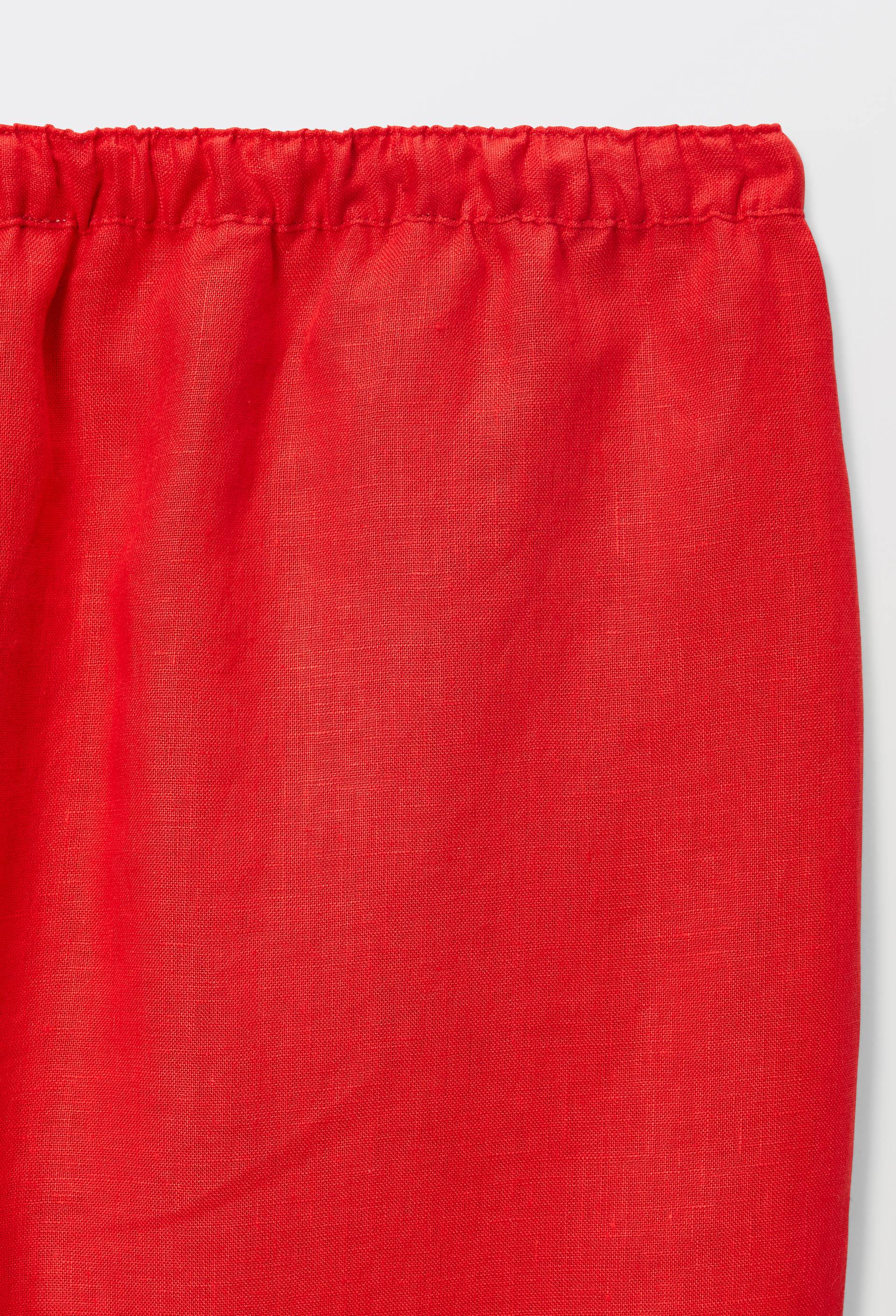 Pantalon en lin avec cordon &agrave; la taille, Rouge, large image number 4