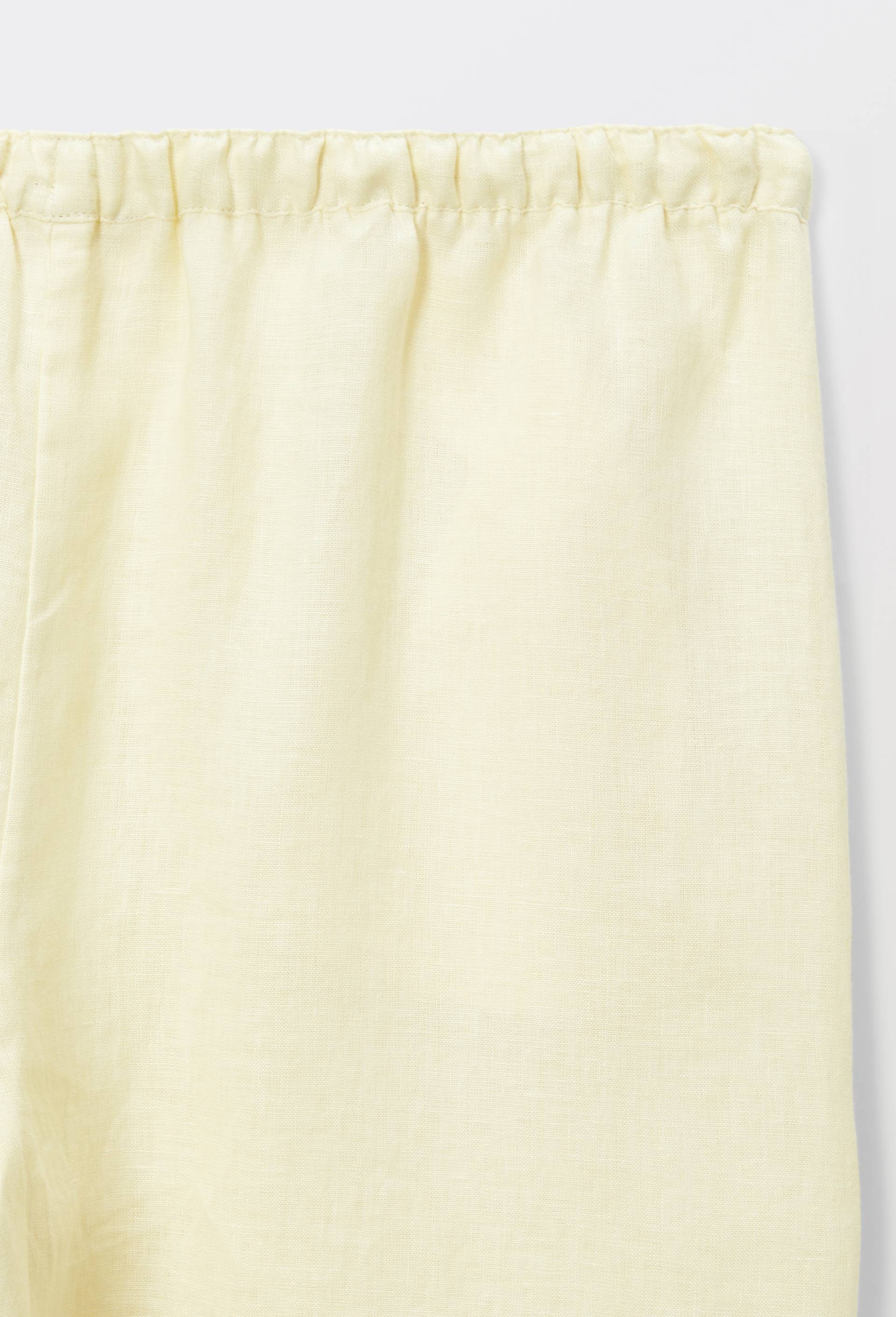 Pantalon en lin avec cordon &agrave; la taille, Jaune clair, large image number 4.0