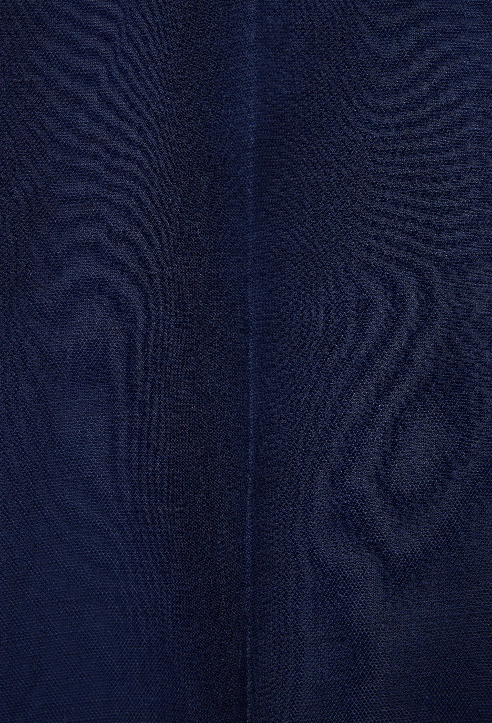 Pantalon large uni contenant du lin, Bleu fonc&eacute;, large image number 5