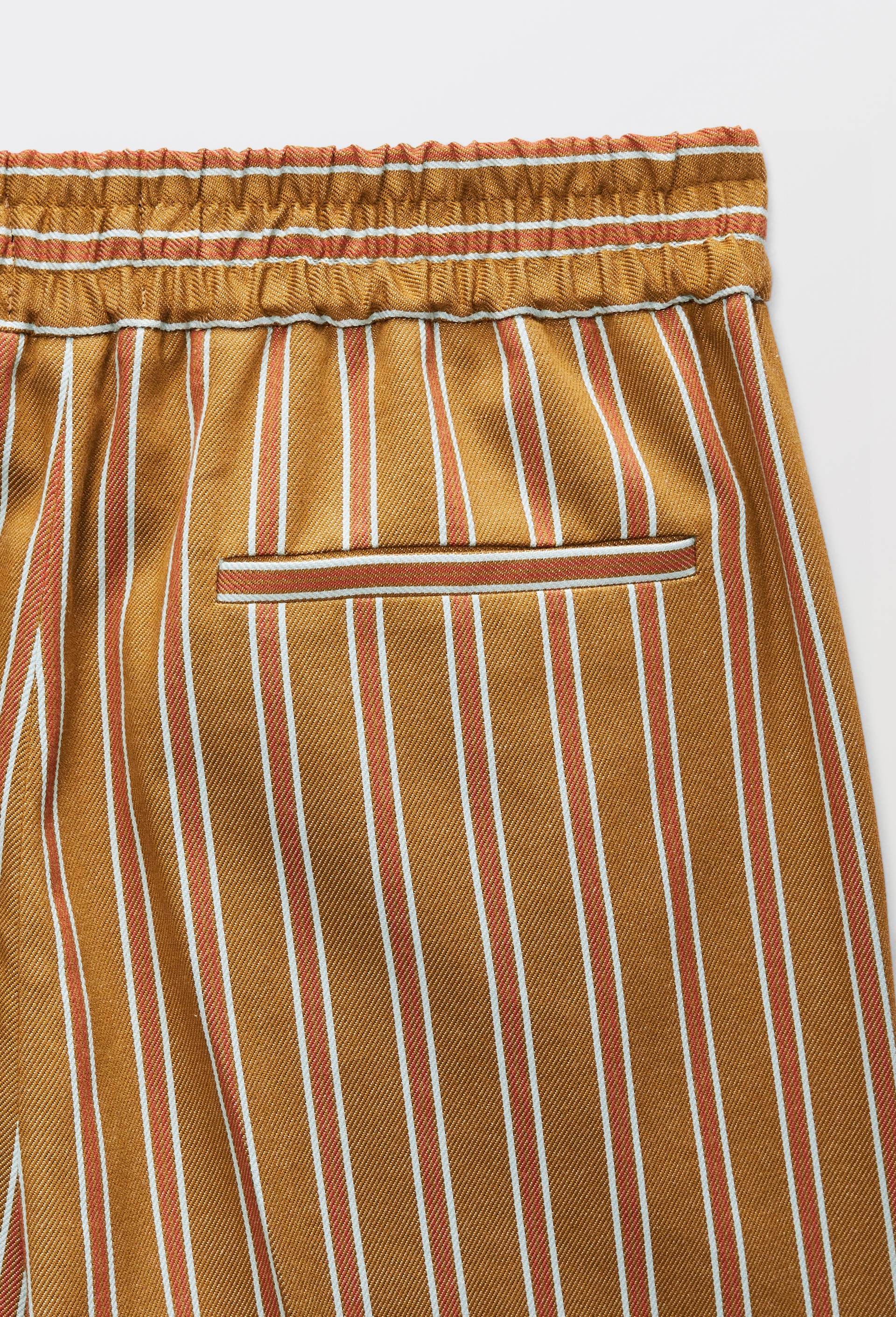 Pantalon large en coton ray&eacute;, Jaune fonc&eacute;, large image number 6.0