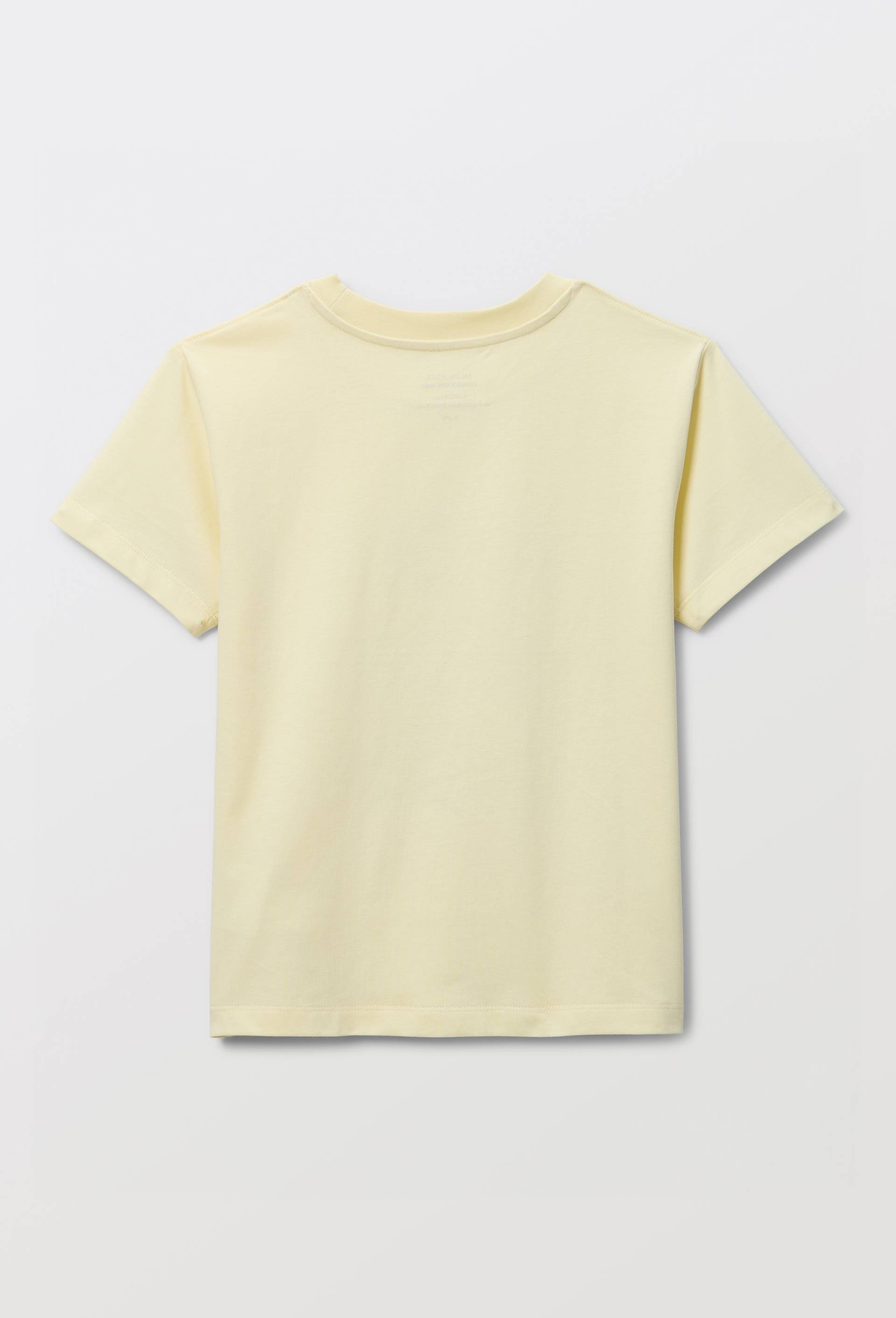 T-shirt manches courtes imprim&eacute; en coton BIO GOTS, Jaune clair, large image number 2.0