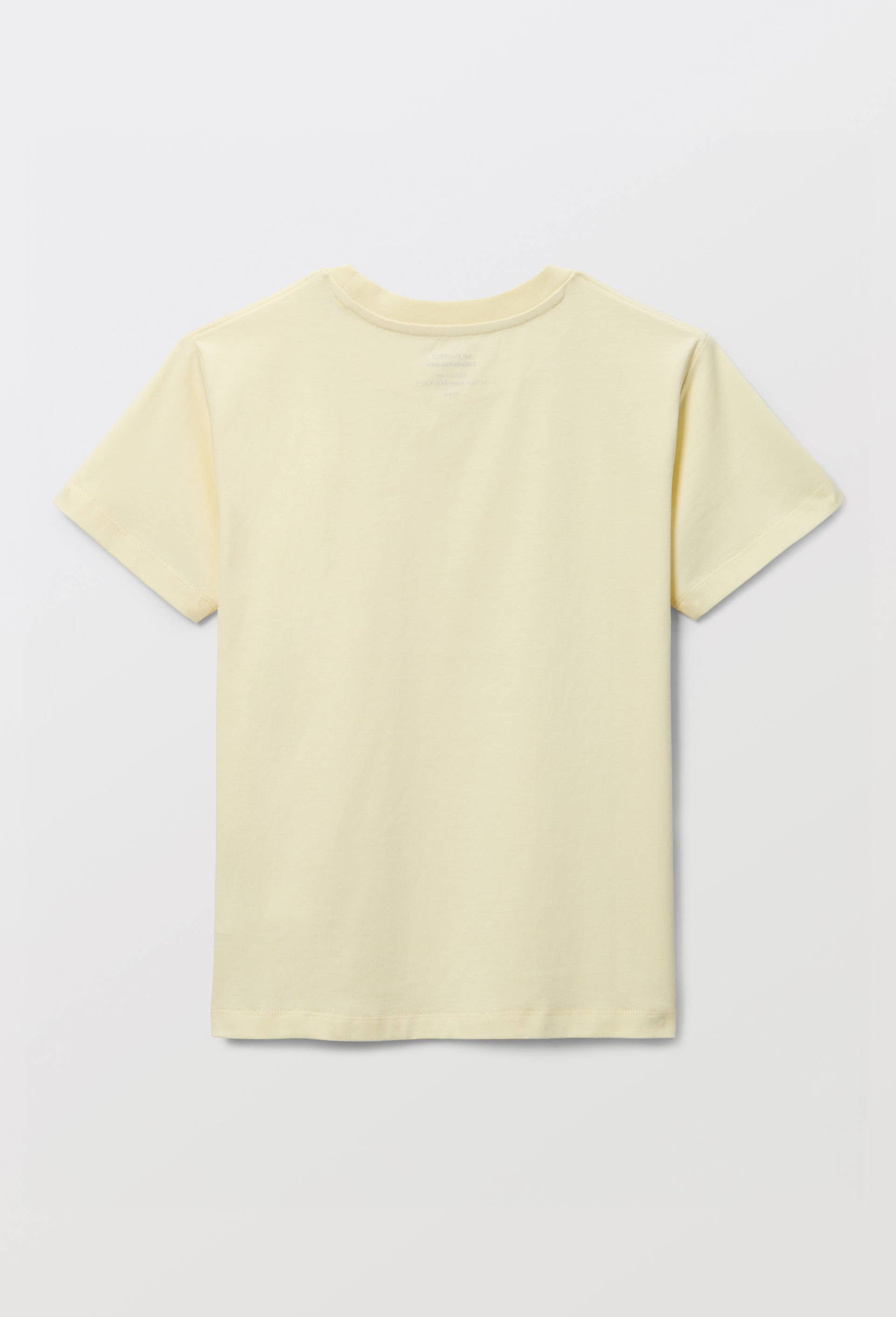 T-shirt manches courtes uni en coton BIO GOTS, Jaune clair, large image number 2.0