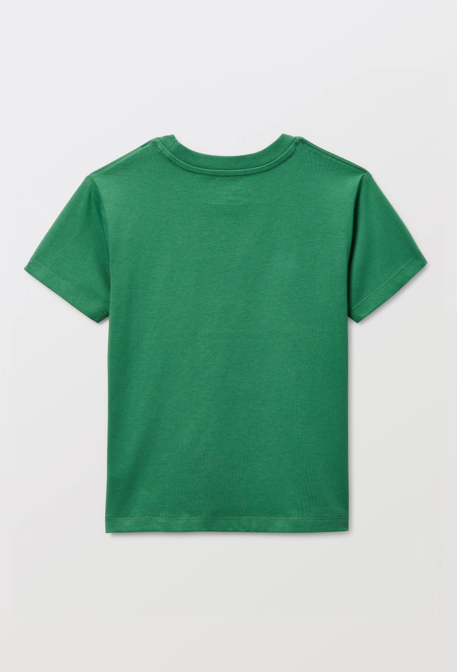 T-shirt manches courtes uni en coton BIO GOTS, Vert, large image number 2.0