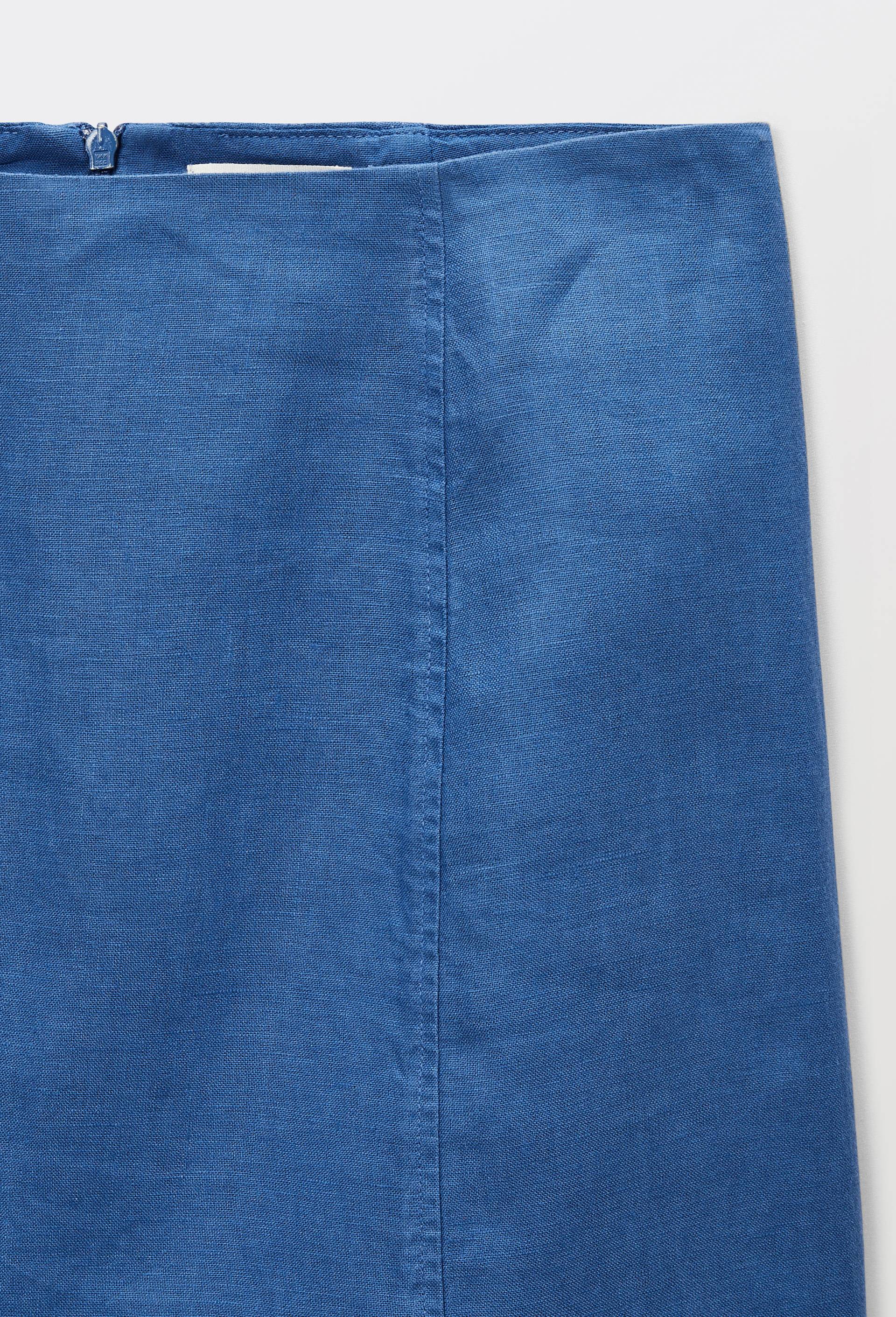 Jupe courte en lin, Bleu, large image number 3