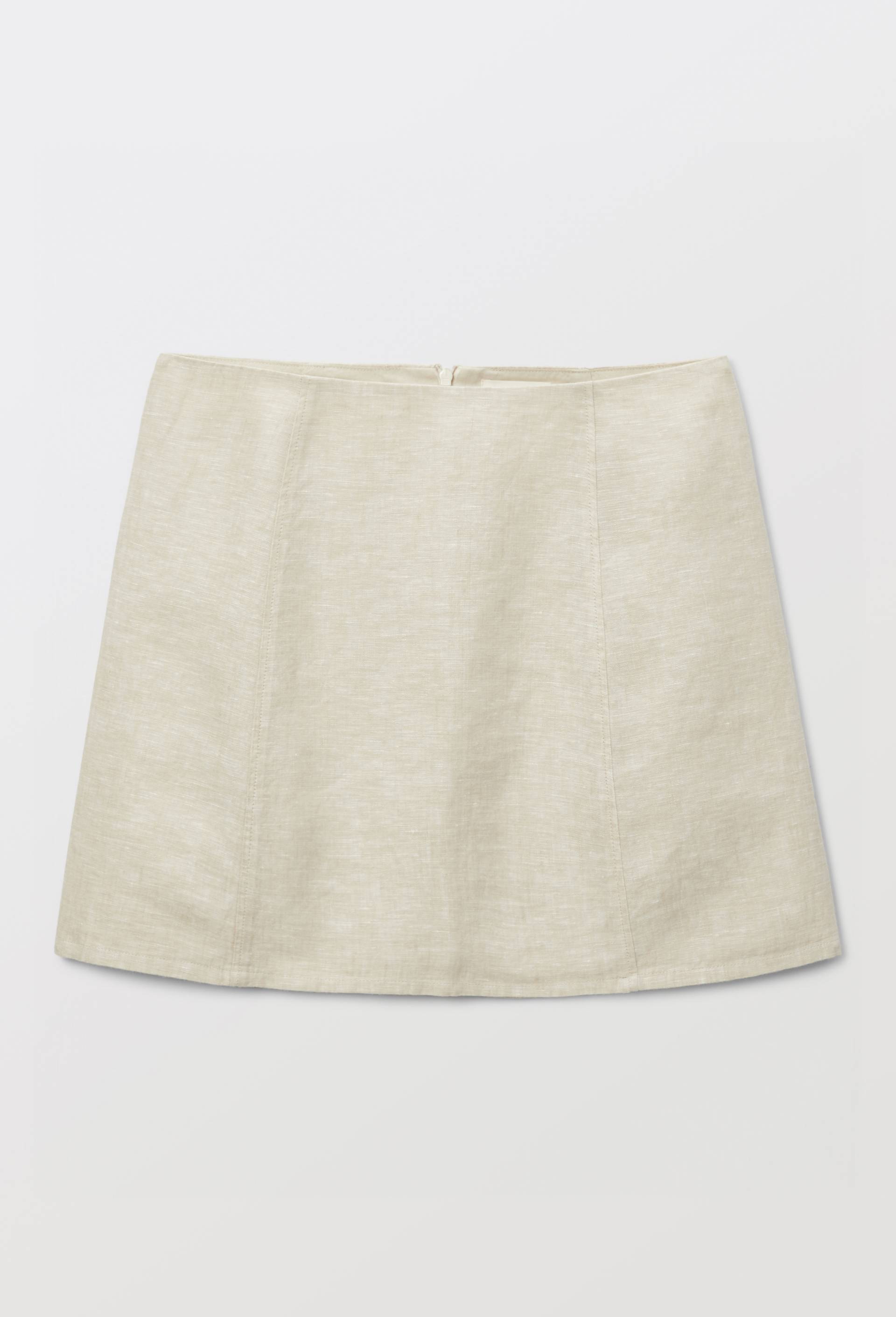 Jupe courte en lin, Beige, large image number 3