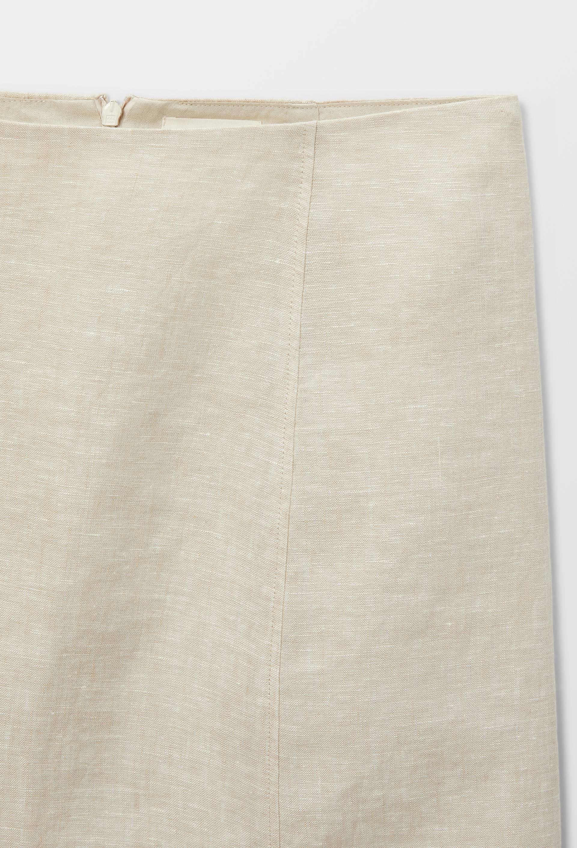 Jupe courte en lin, Beige, large image number 4