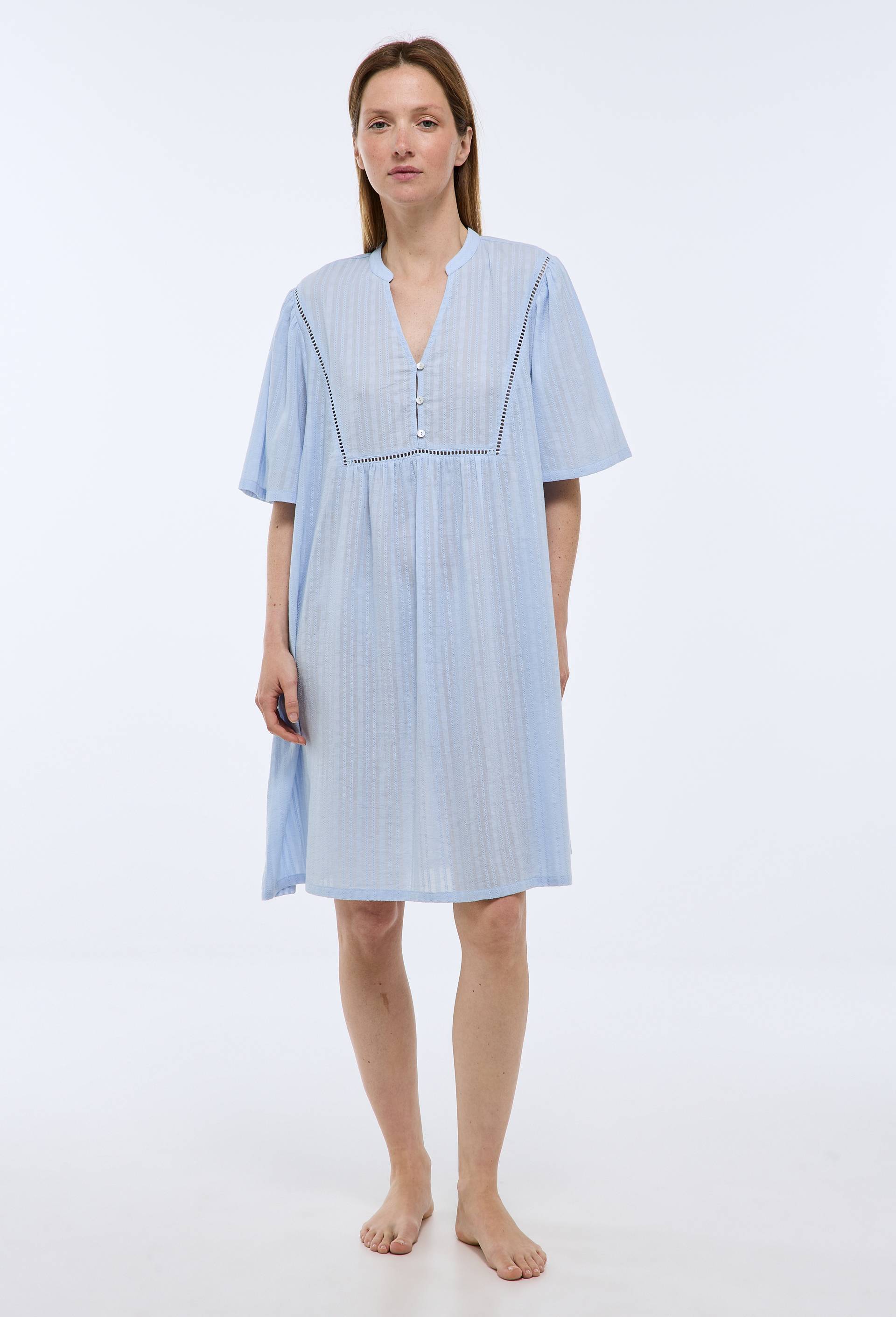 Chemise de nuit en coton BIO GOTS, Bleu clair, large image number 0.0