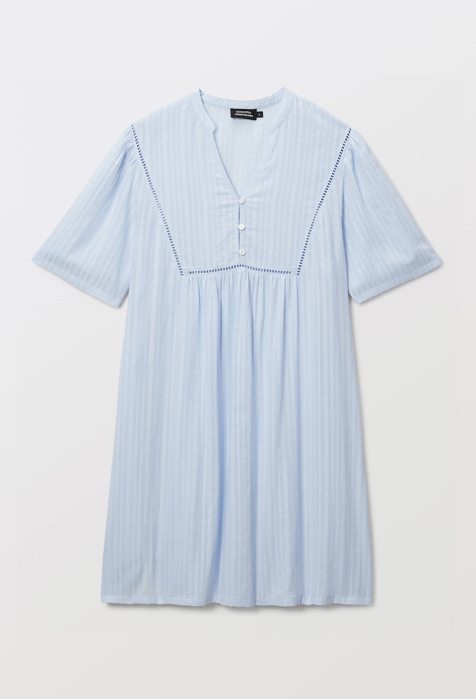 Chemise de nuit en coton BIO GOTS, Bleu clair, large image number 2.0