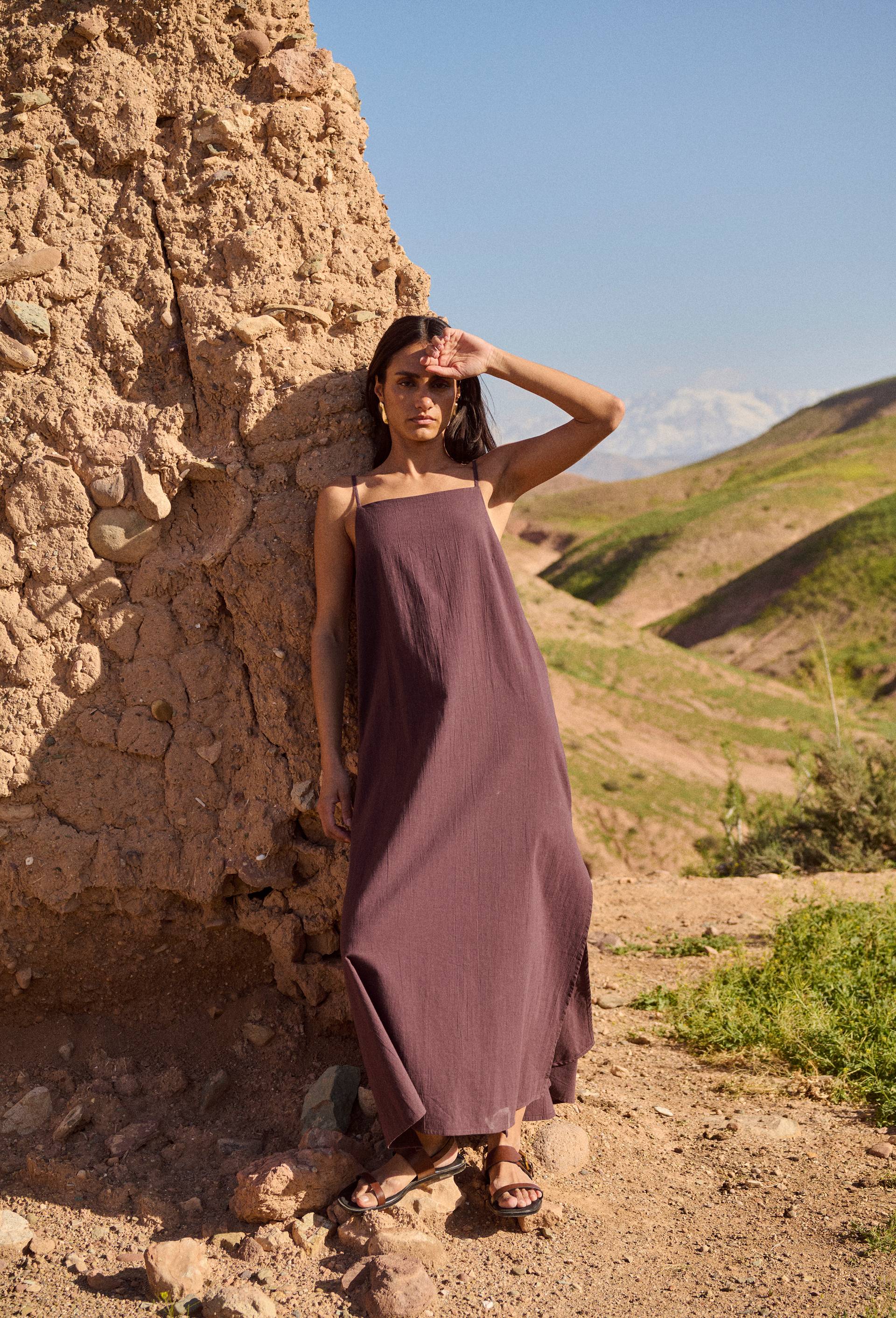 Robe de plage en coton BIO GOTS, Brun fonc&eacute;, large image number 0.0