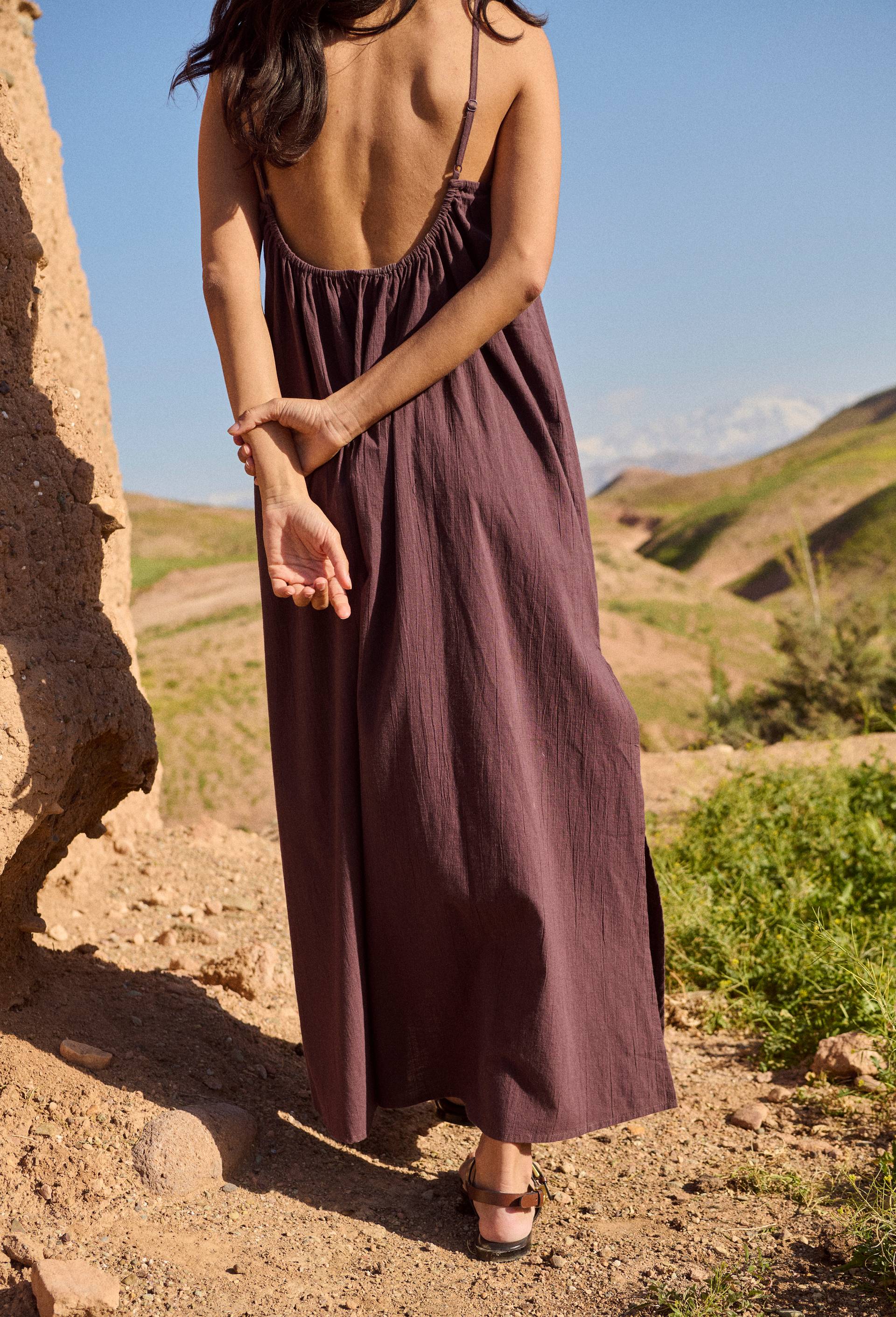 Robe de plage en coton BIO GOTS, Brun fonc&eacute;, large image number 1