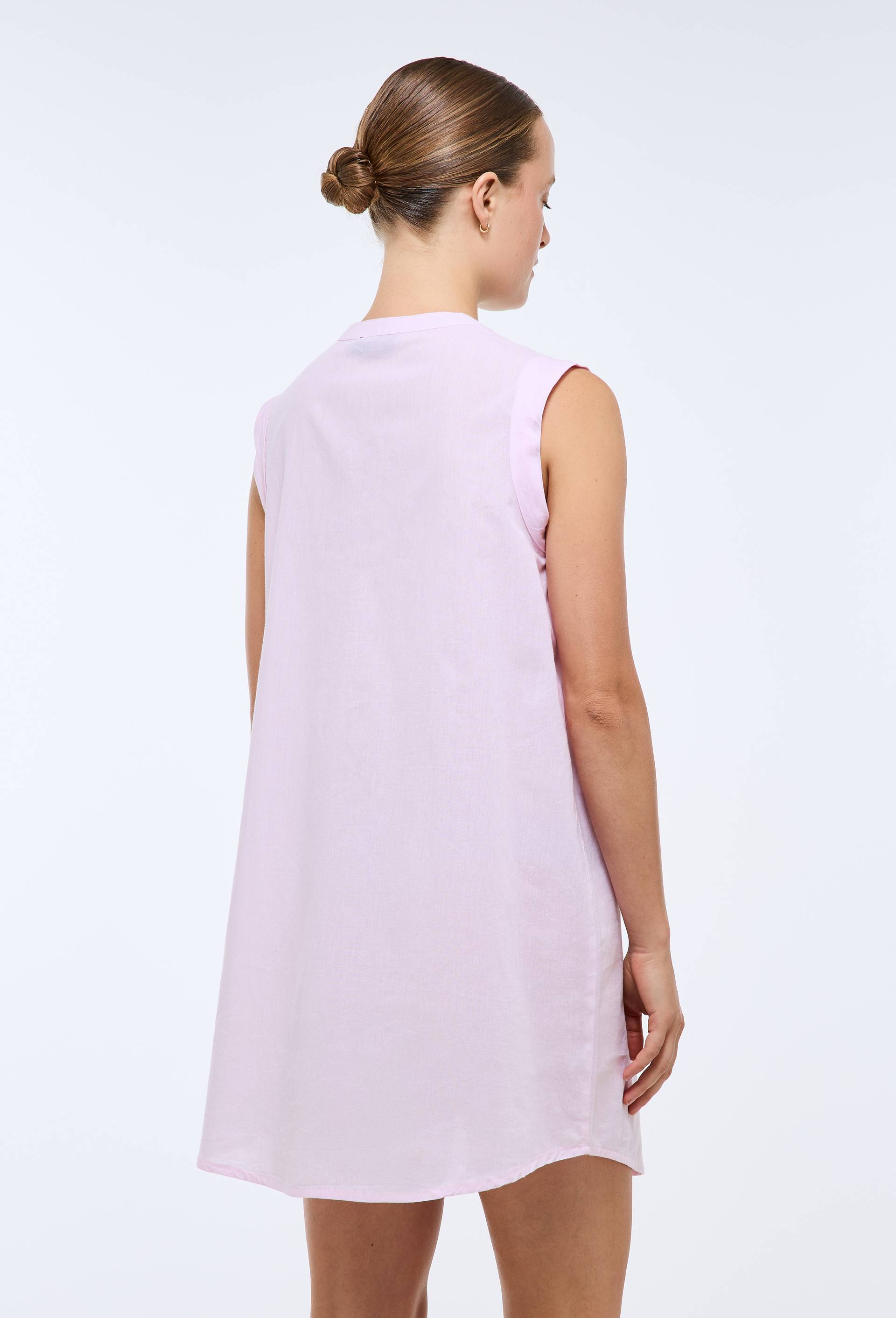 Chemise de nuit sans manches en coton BIO GOTS, Rose, large image number 1