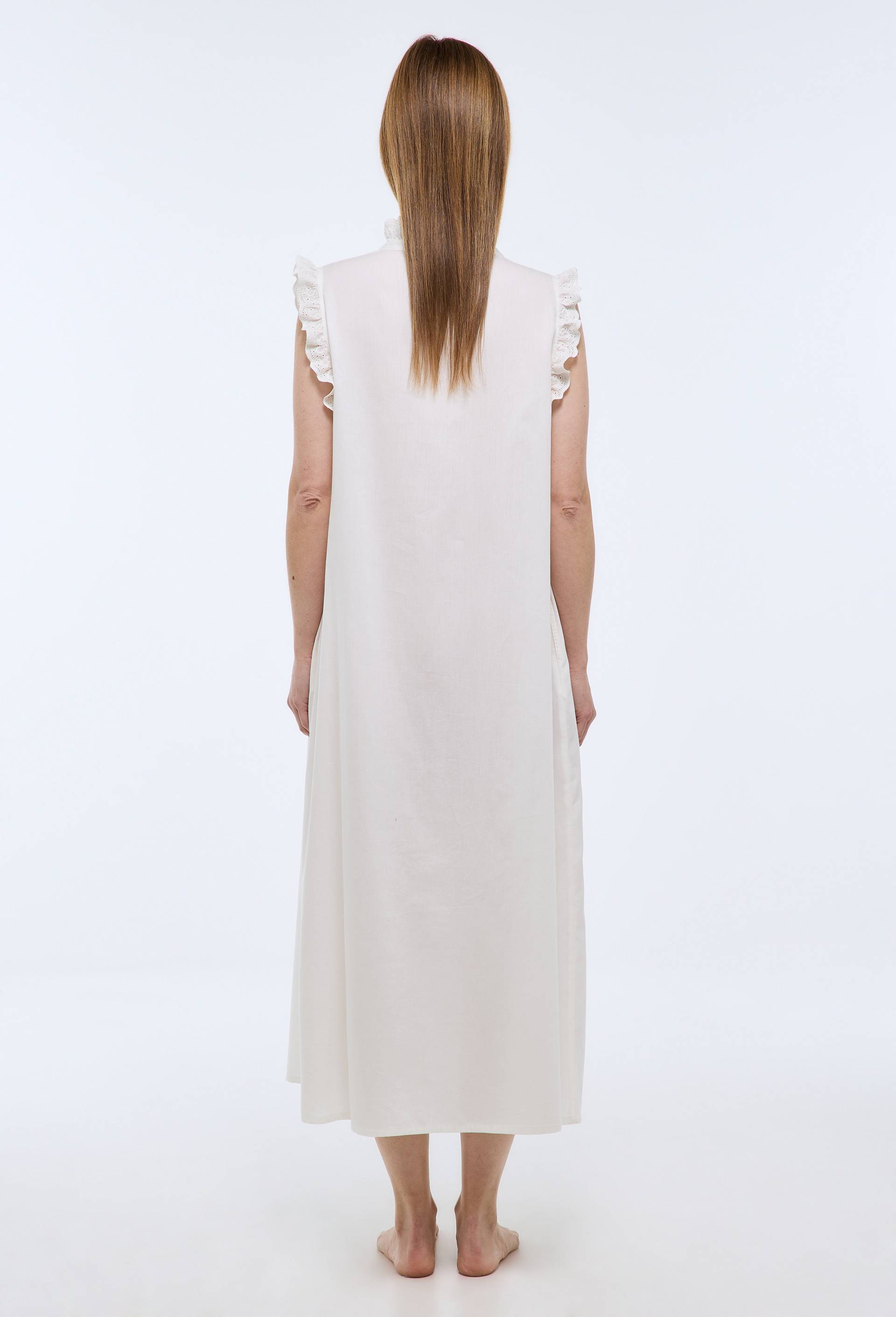 Chemise de nuit sans manches en coton BIO GOTS, Ecru, large image number 1.0