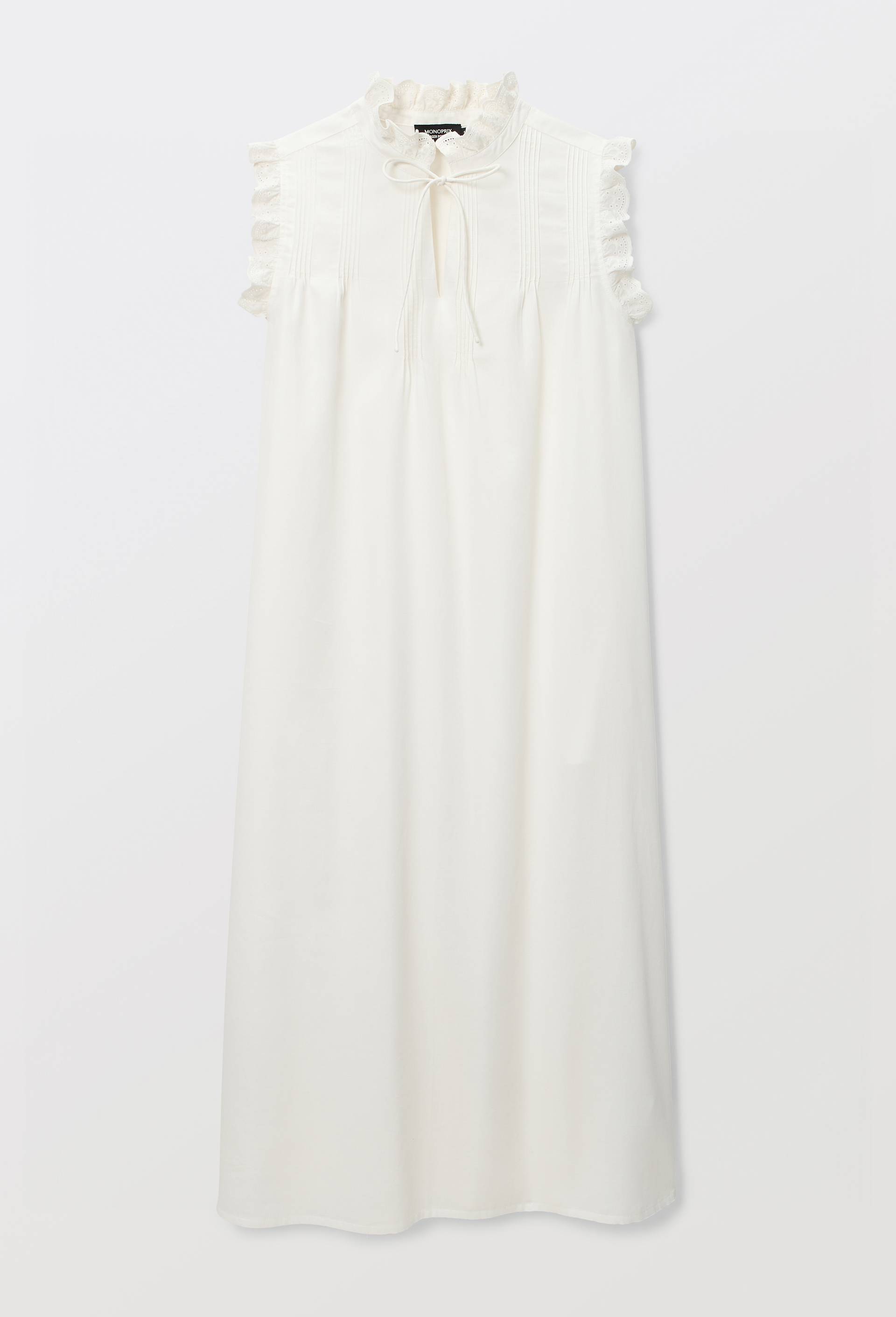 Chemise de nuit sans manches en coton BIO GOTS, Ecru, large image number 2.0