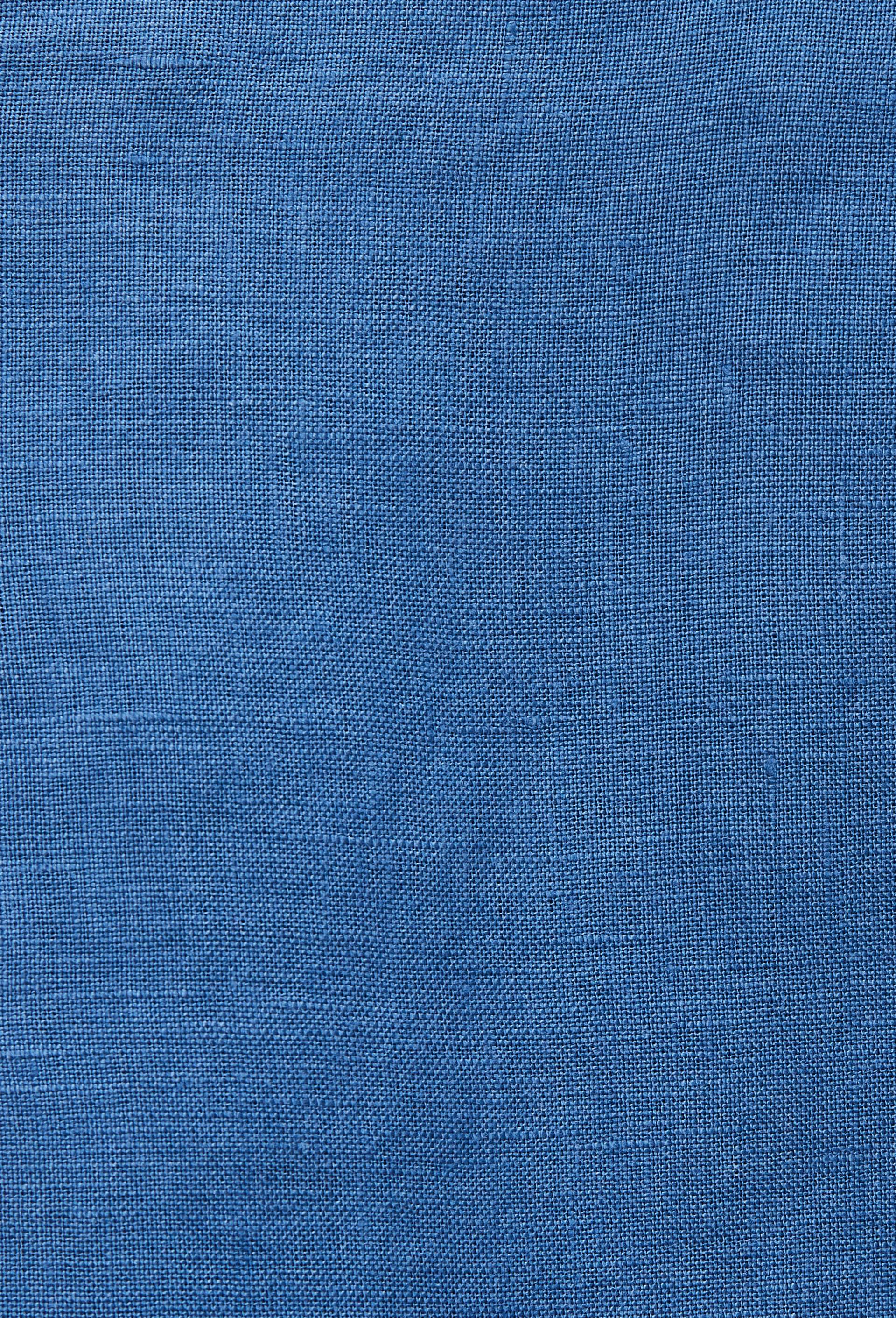 Short en lin taille elastiqu&eacute;e, Bleu, large image number 5