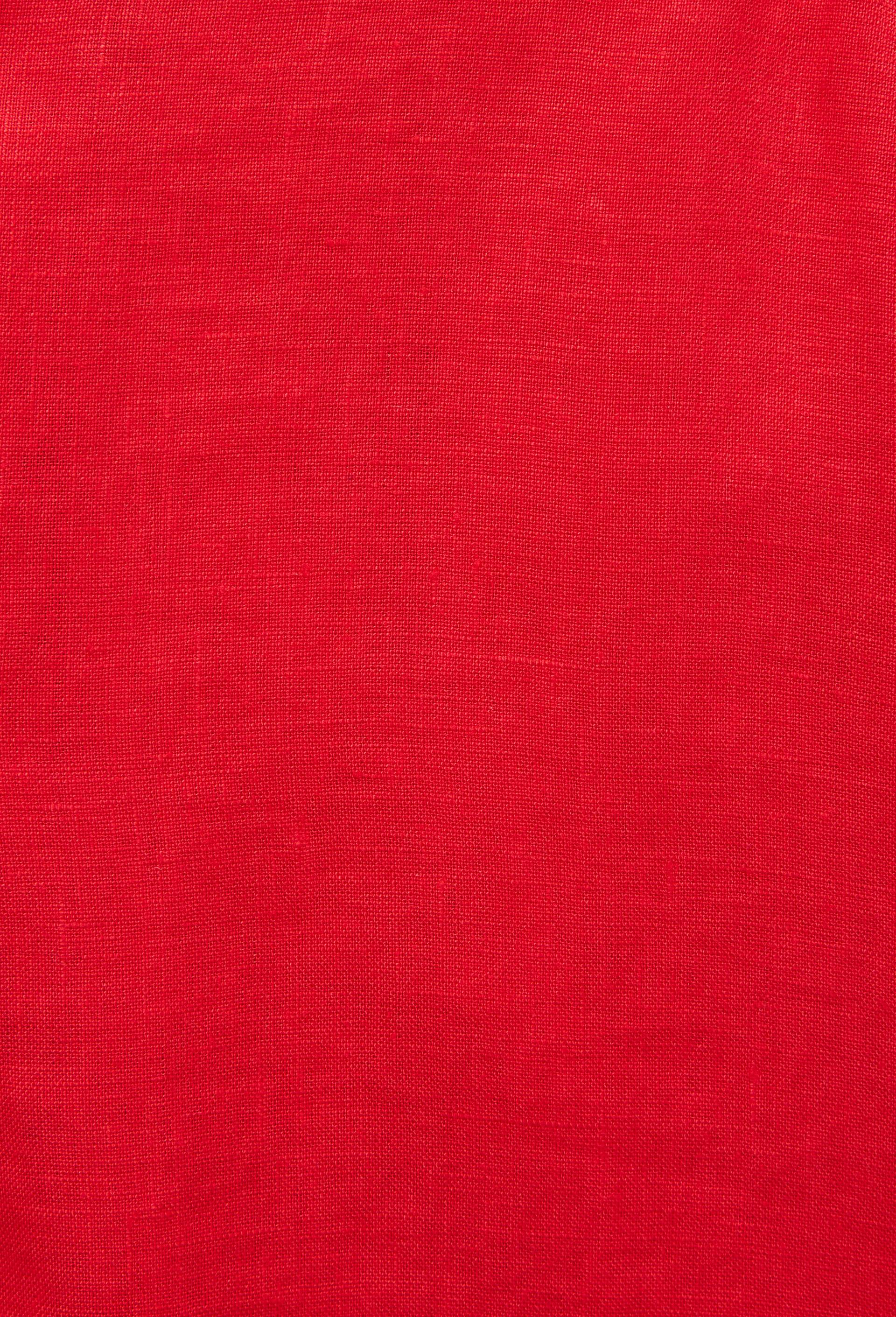 Short en lin taille elastiqu&eacute;e, Rouge, large image number 5