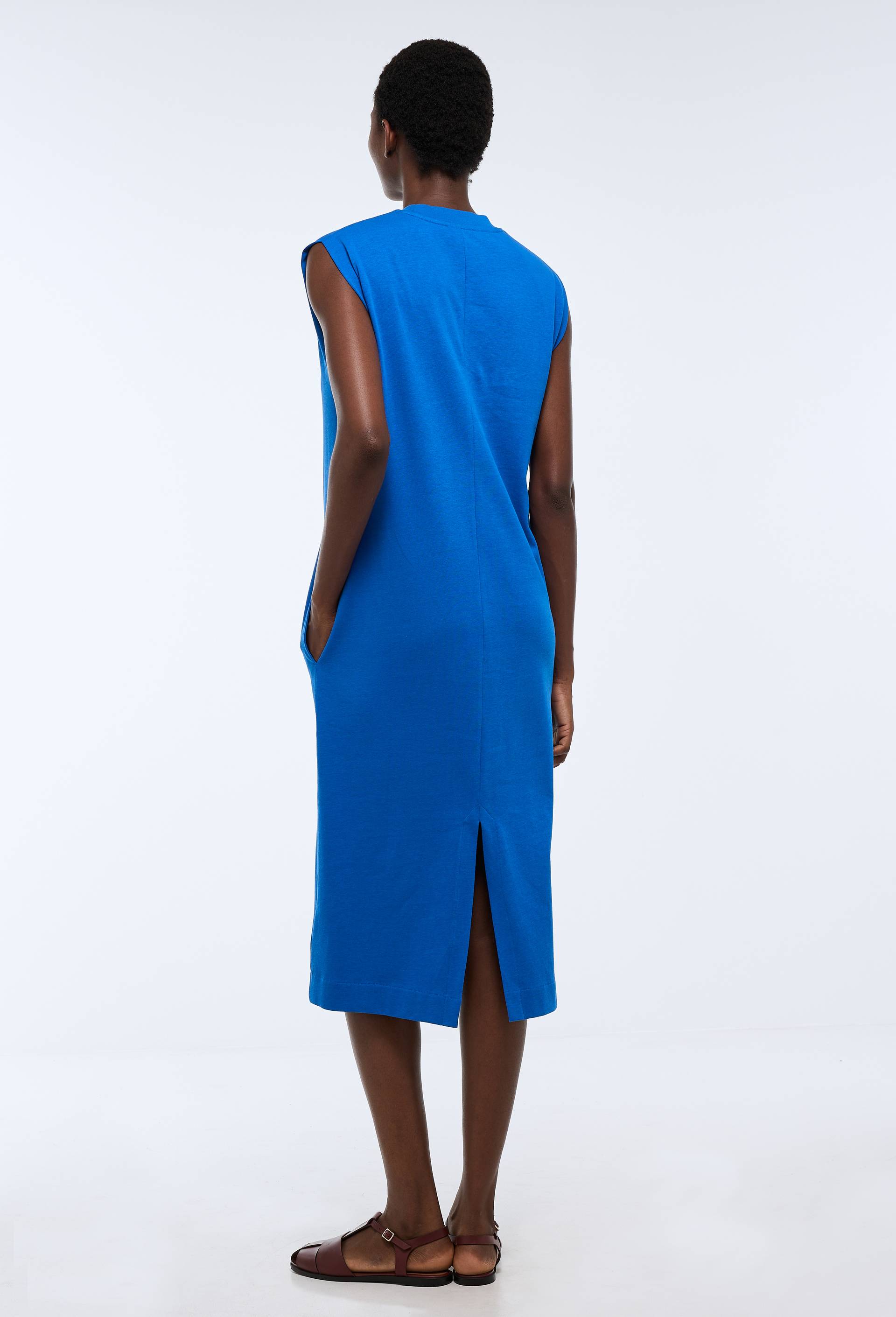 Robe longue sans manches en coton BIO GOTS, Bleu, large image number 1.0