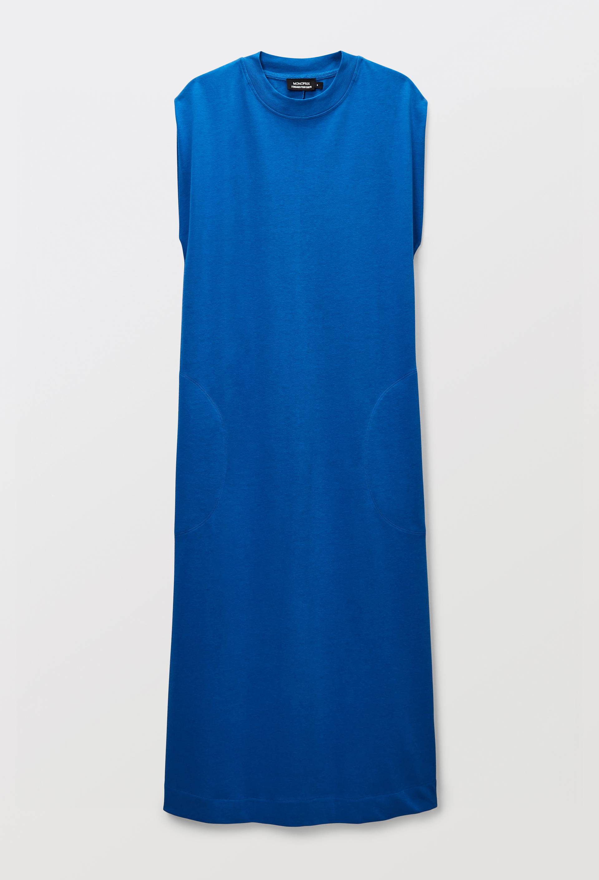 Robe longue sans manches en coton BIO GOTS, Bleu, large image number 2