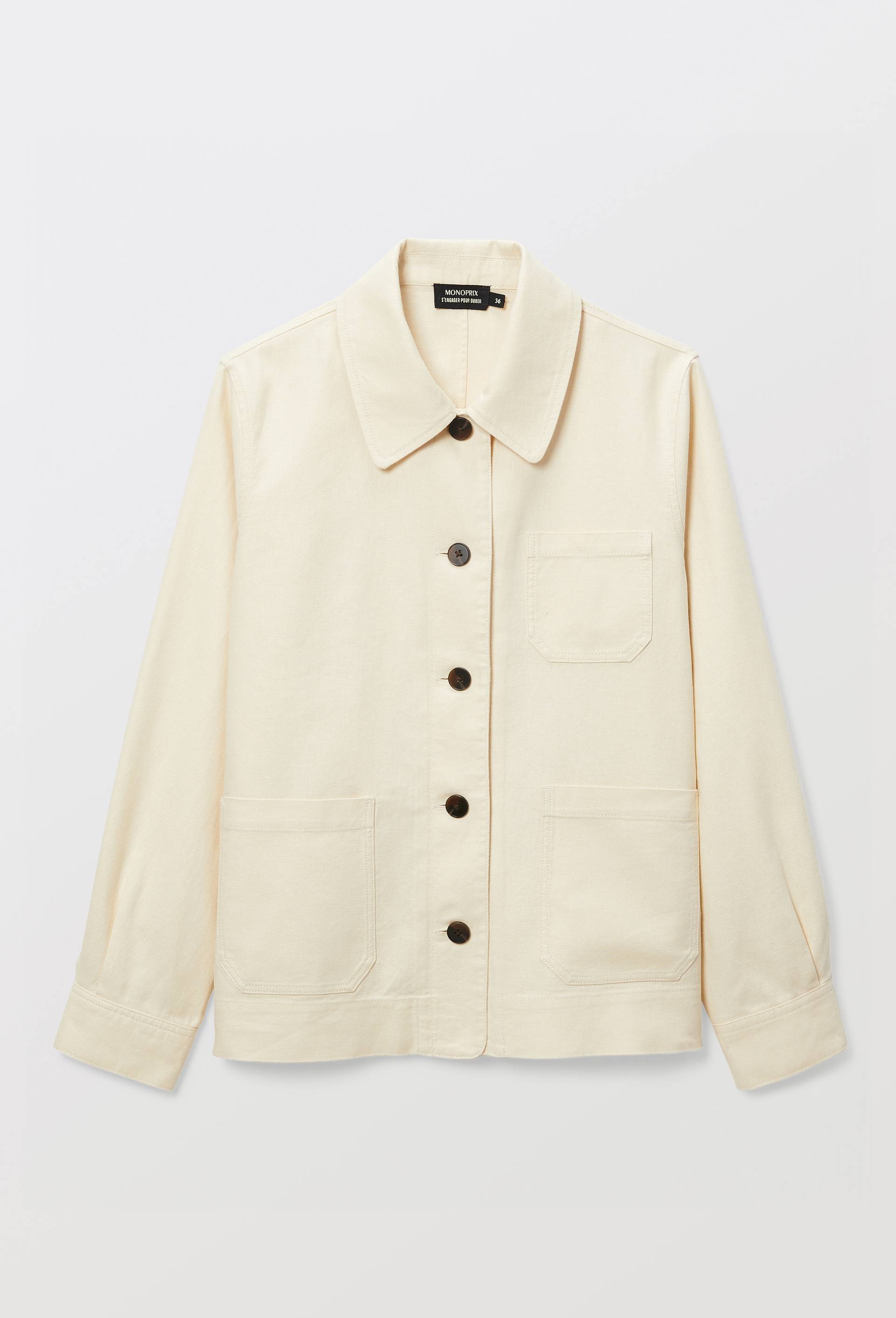 Veste courte contenant du lin, Beige clair, large image number 3.0
