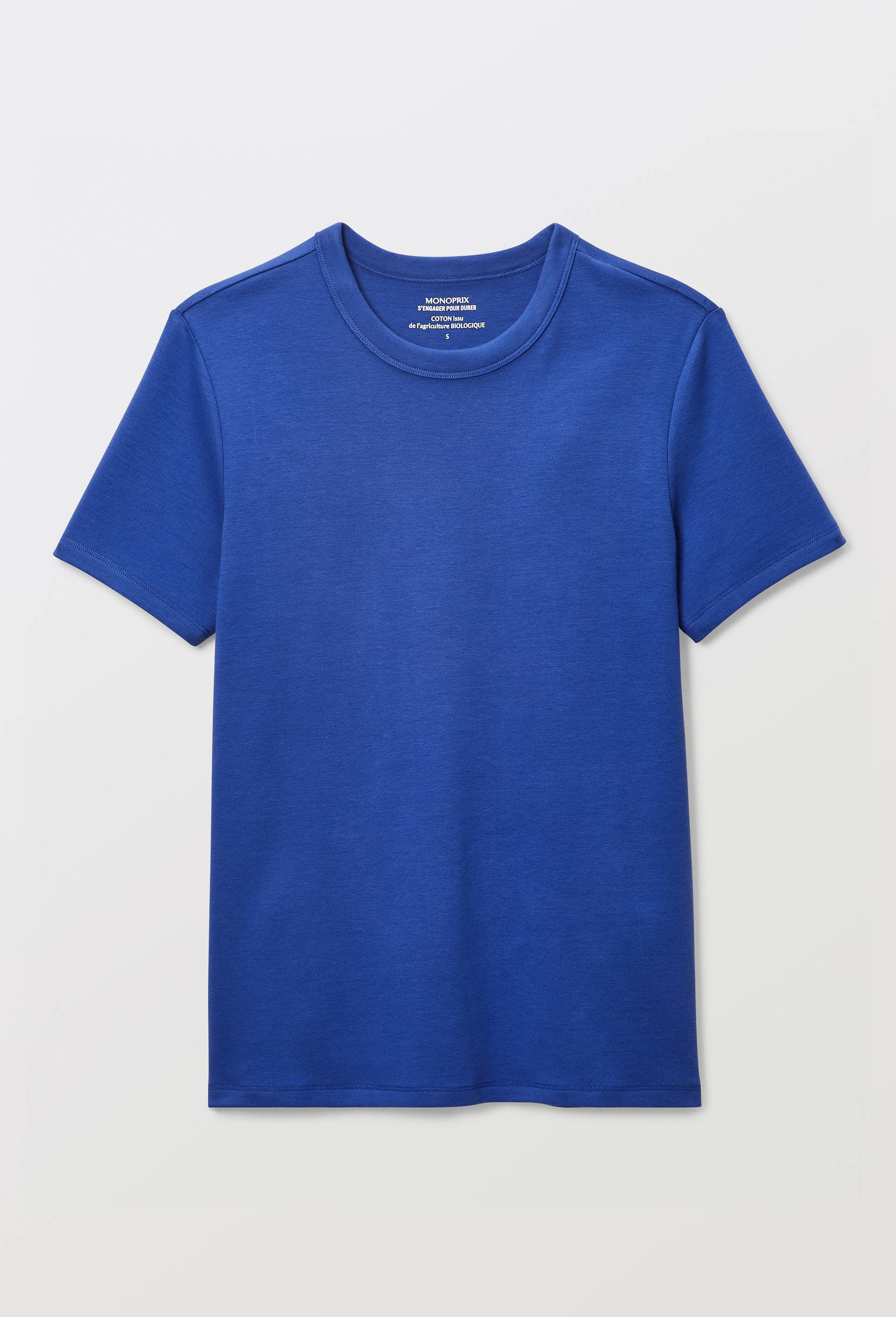 T-shirt manches courtes &eacute;pais en coton BIO GOTS, Bleu, large image number 2
