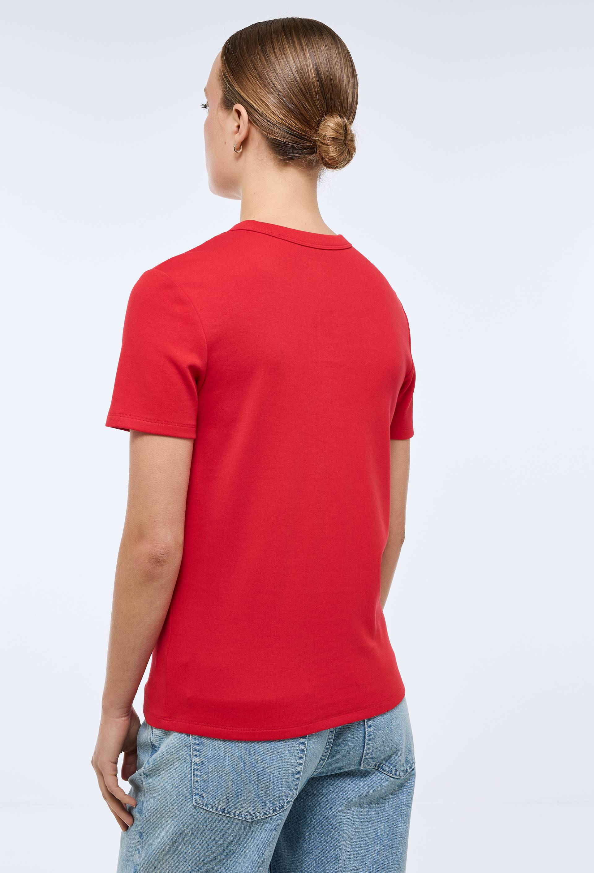 T-shirt manches courtes &eacute;pais en coton BIO GOTS, Rouge, large image number 1.0