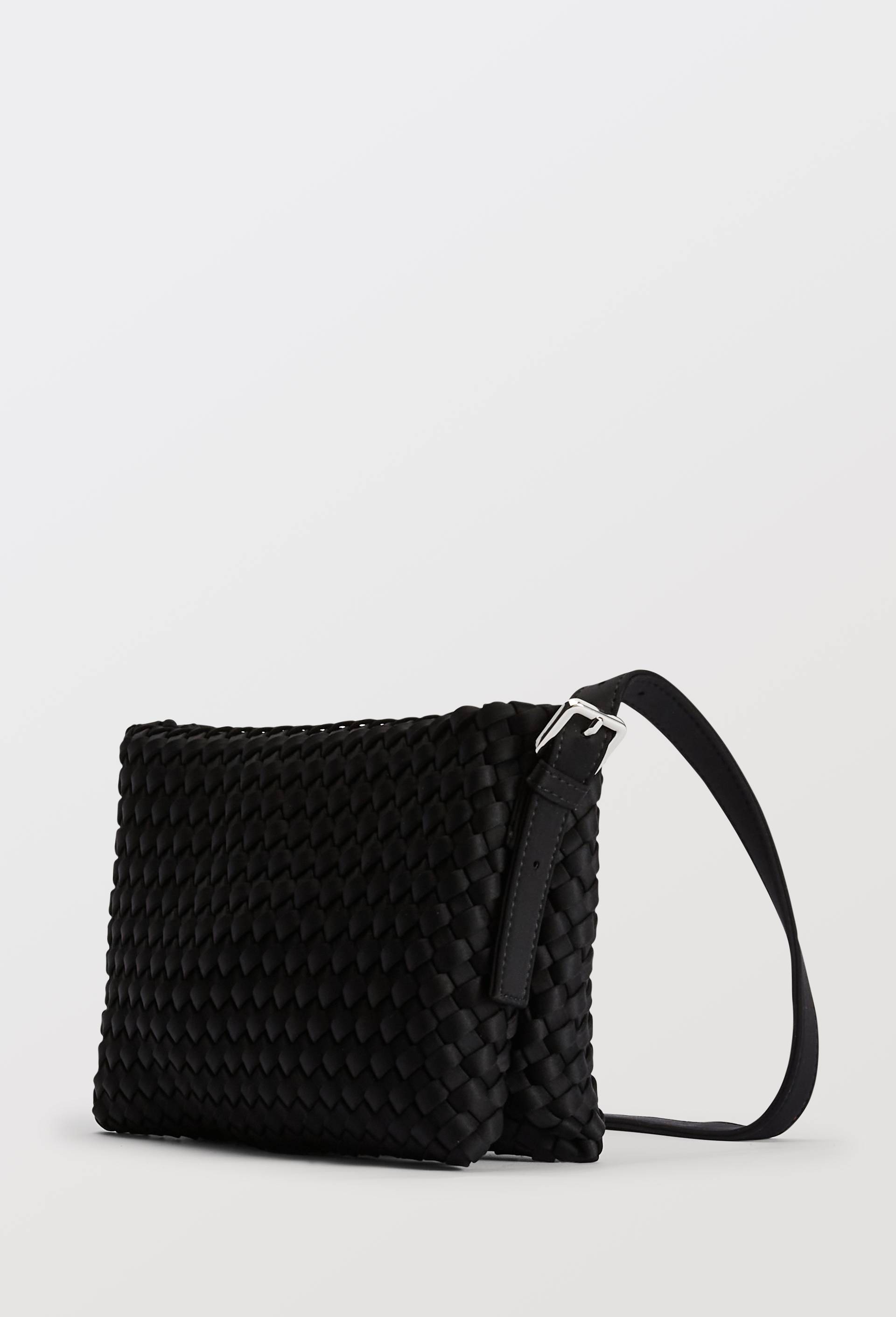 Sac port&eacute;-&eacute;paule tress&eacute;, Noir, large image number 1.0