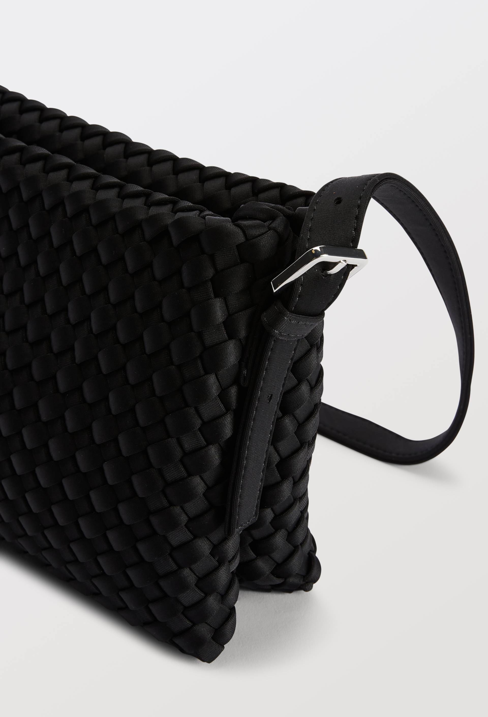 Sac port&eacute;-&eacute;paule tress&eacute;, Noir, large image number 2
