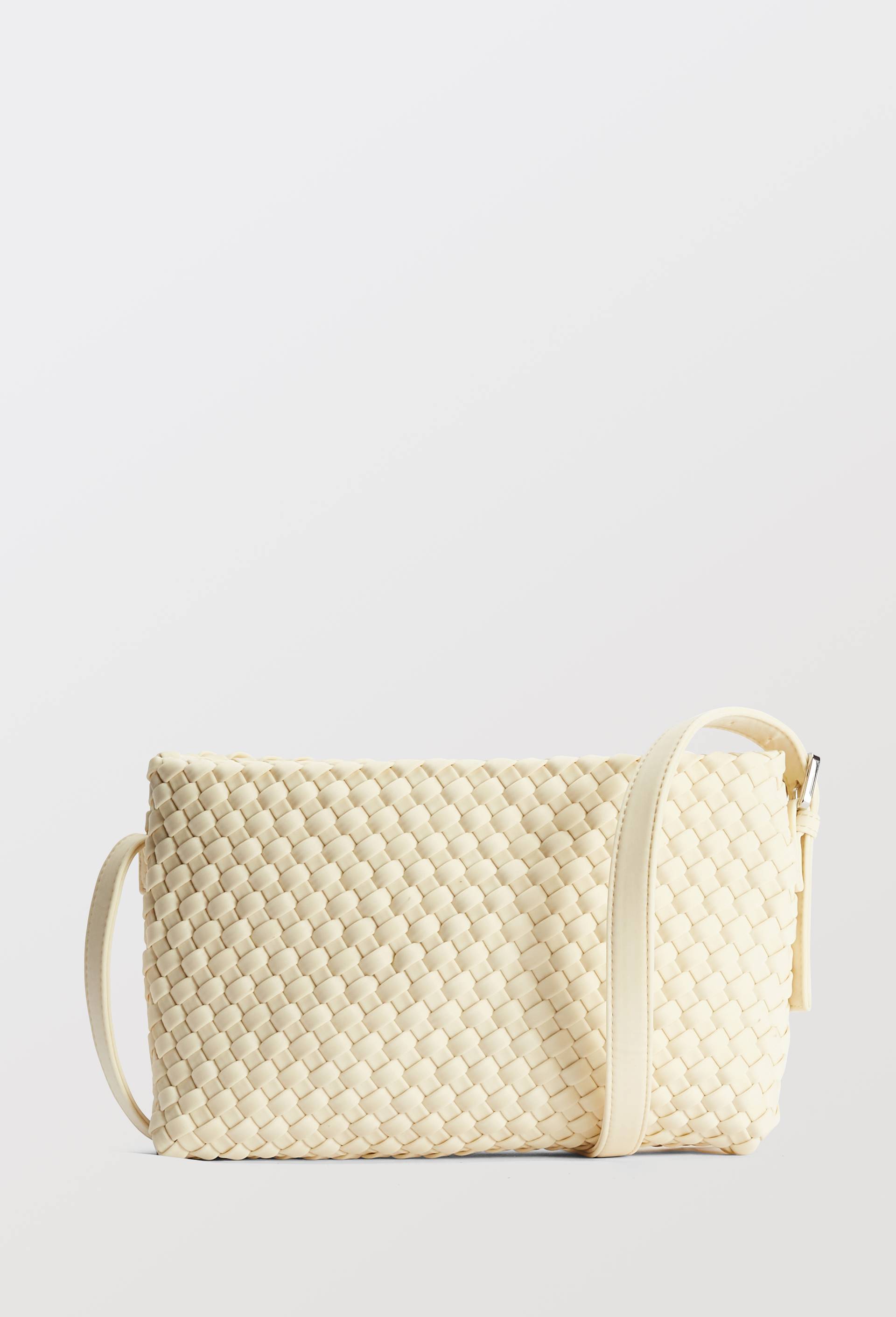 Sac port&eacute;-&eacute;paule tress&eacute;, Ecru, large image number 0.0