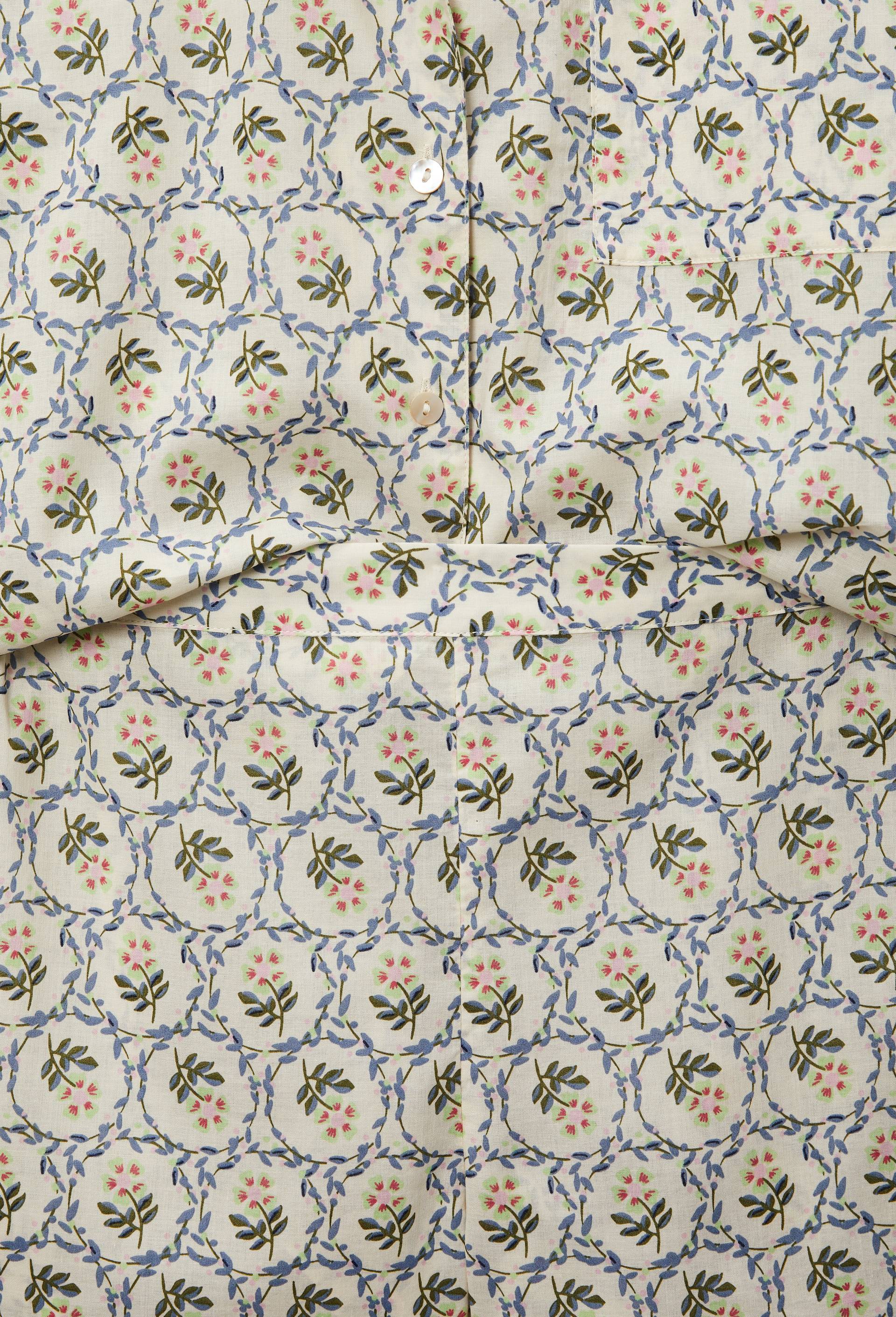 Pyjashort manches courtes imprim&eacute; en coton BIO GOTS, Beige clair, large image number 3