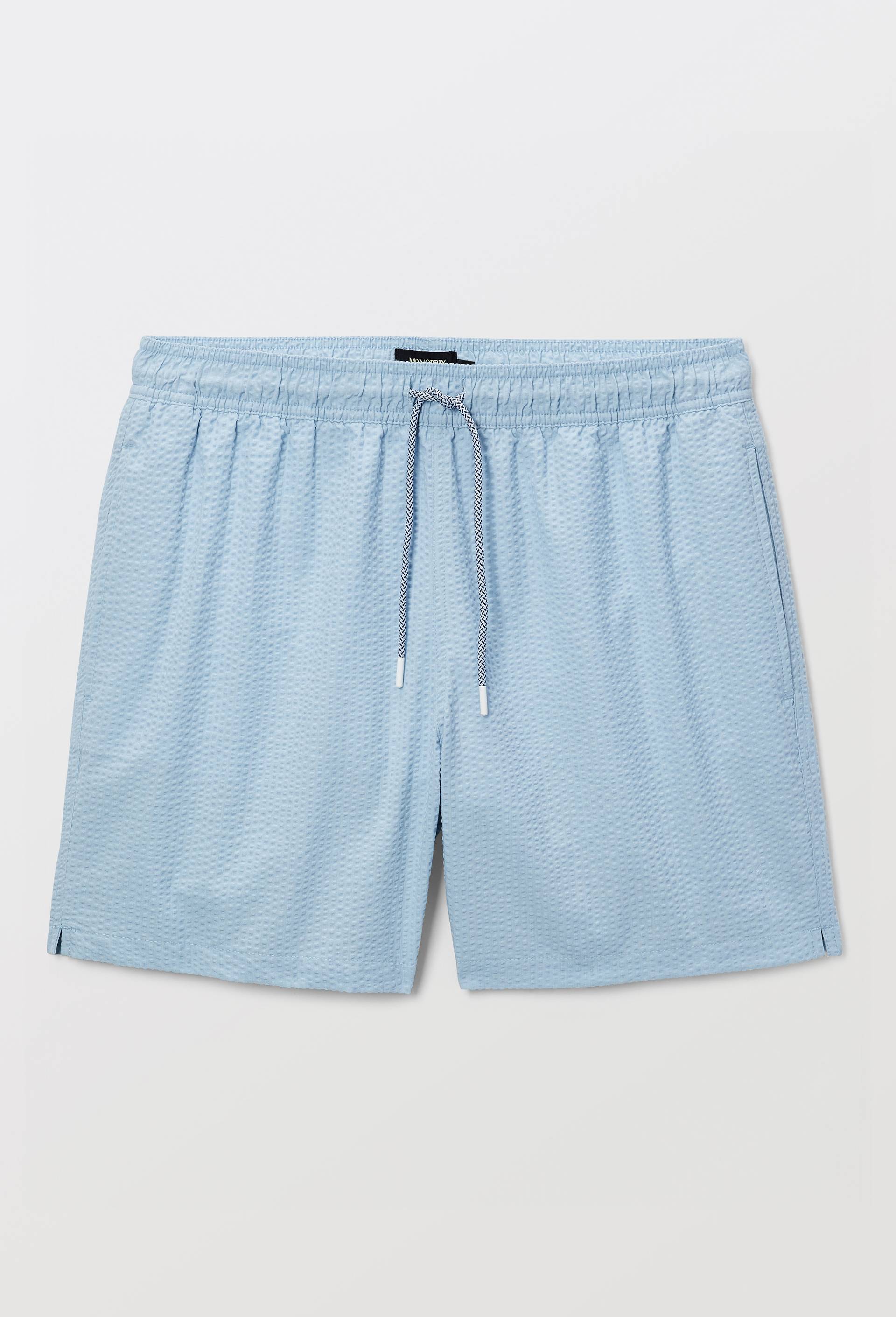 Short de bain seersucker uni, Bleu clair, large image number 2.0