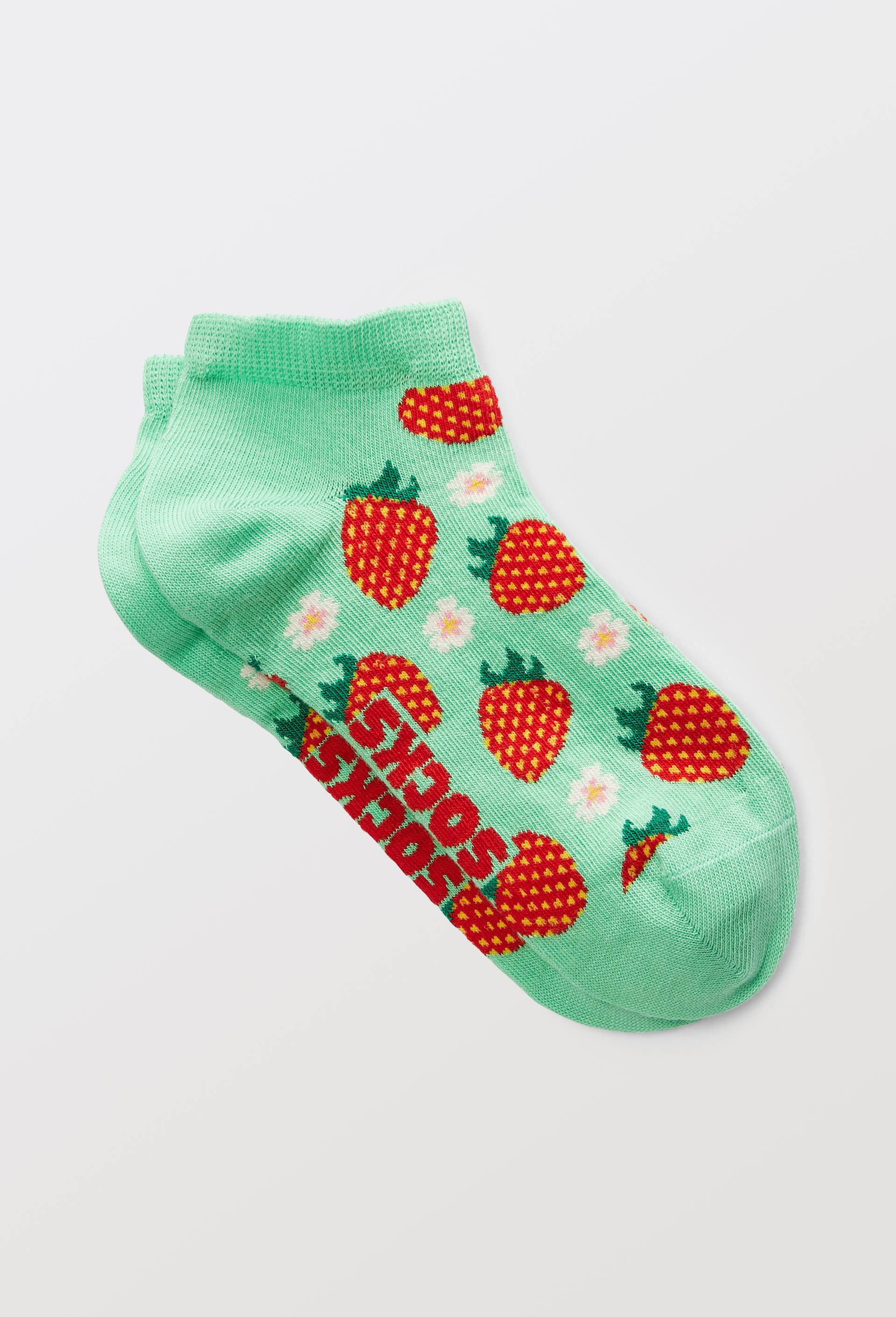 Paire de mini-socquettes fantaisie en coton HAPPY SOCKS, Vert clair, large image number 0.0
