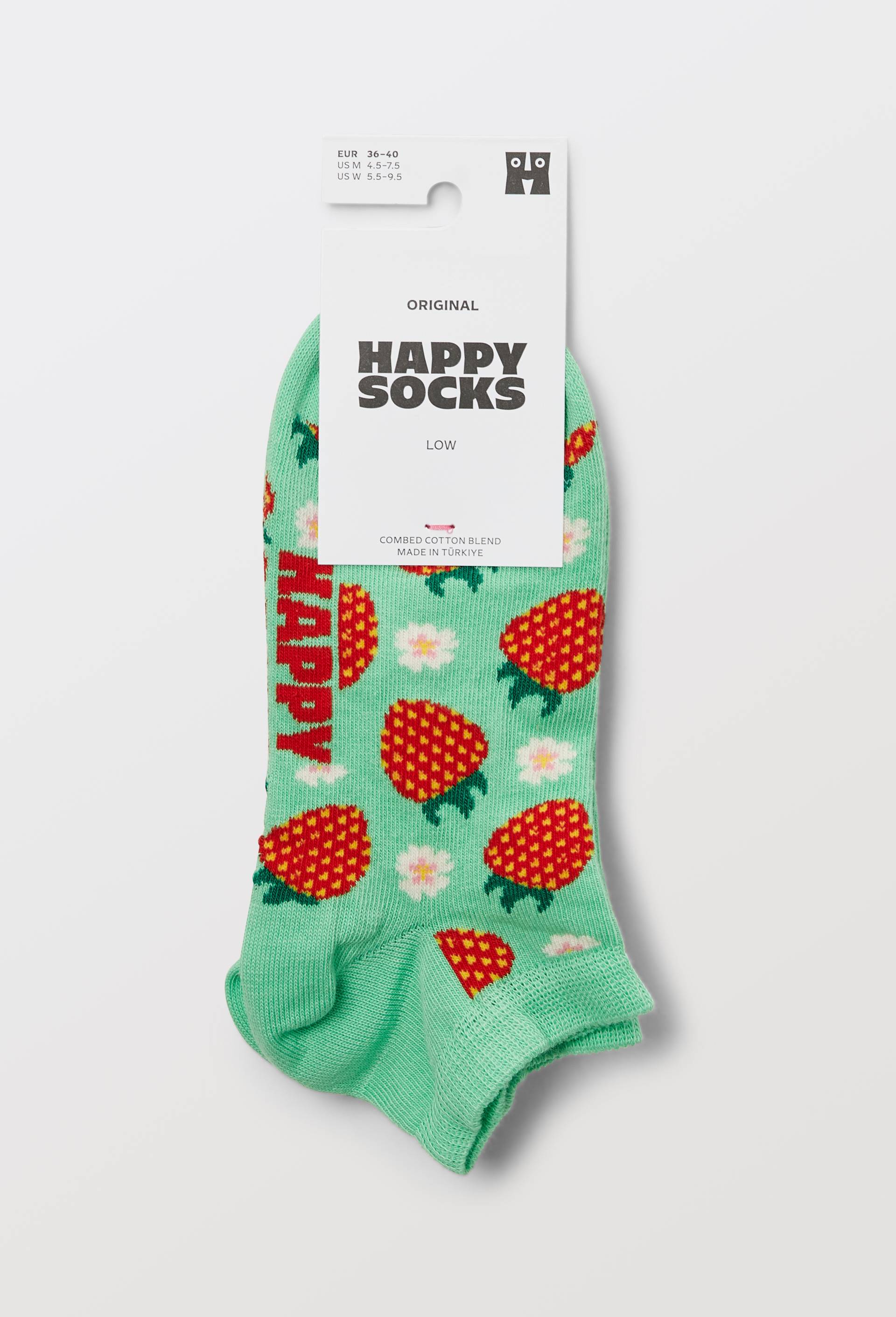 Paire de mini-socquettes fantaisie en coton HAPPY SOCKS, Vert clair, large image number 2.0