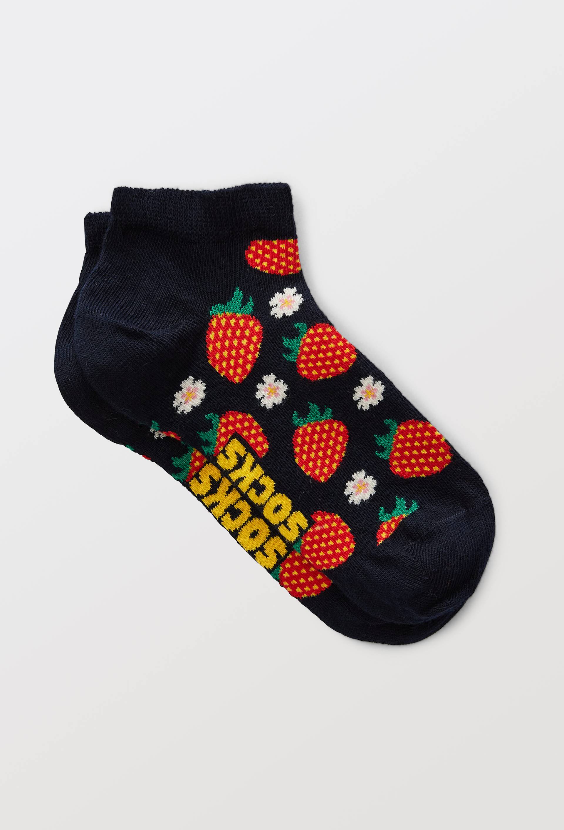 Paire de mini-socquettes fantaisie en coton HAPPY SOCKS, Bleu fonc&eacute;, large image number 0